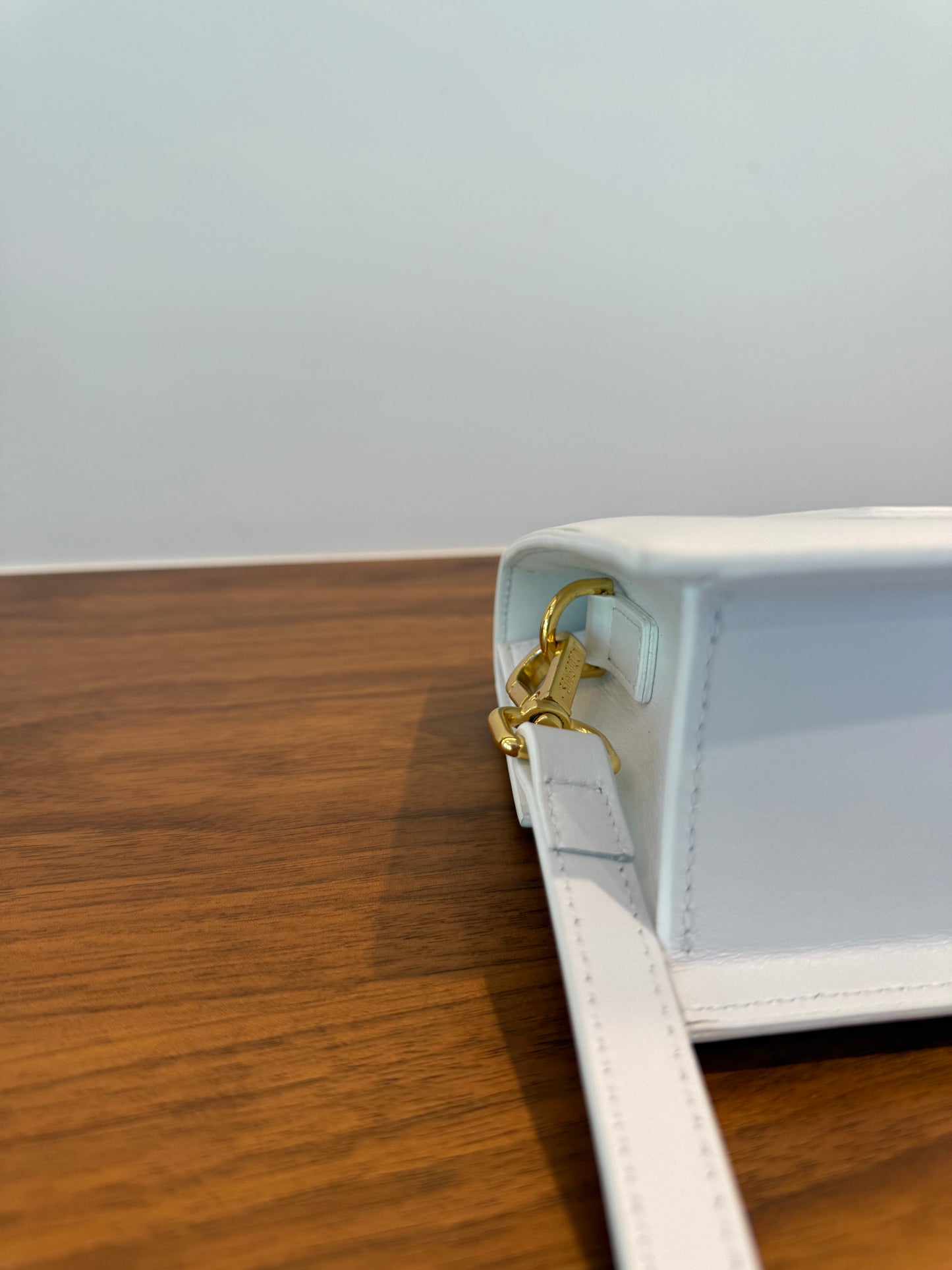 Jacquemus White Leather Le Grand Bambino with Strap