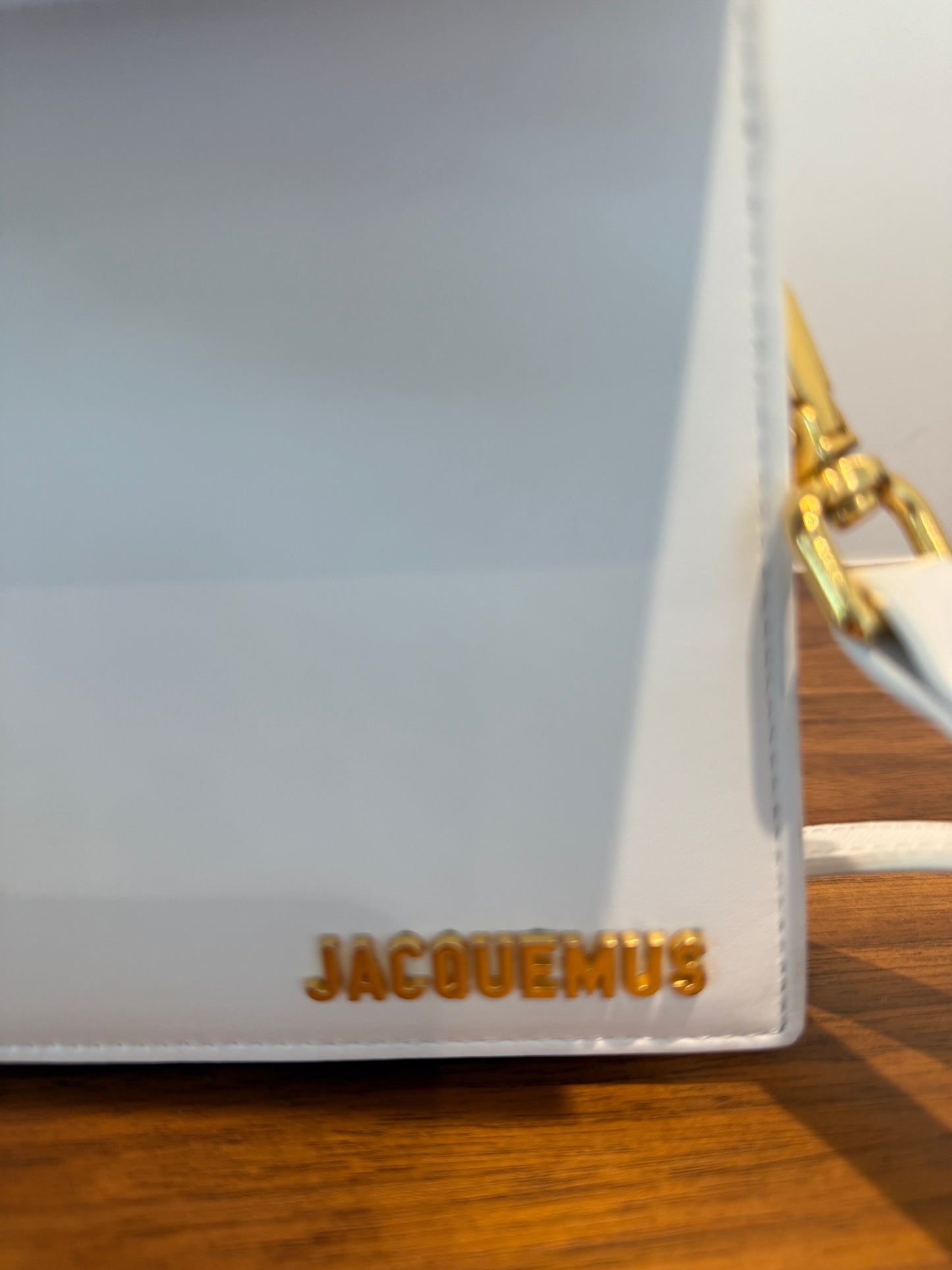 Jacquemus White Leather Le Grand Bambino with Strap