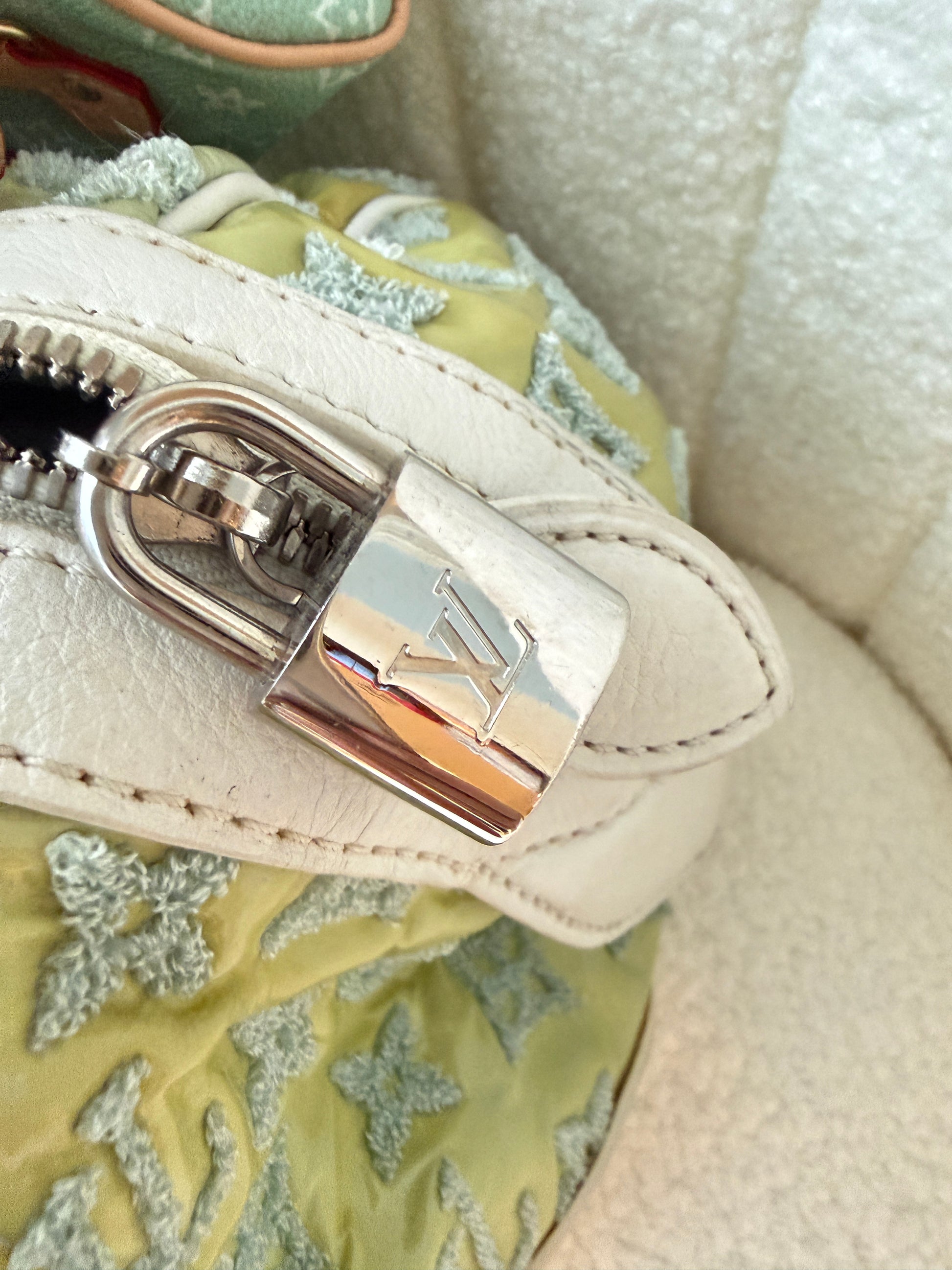 louis vuitton speedy soft limited edition close up of silver lock