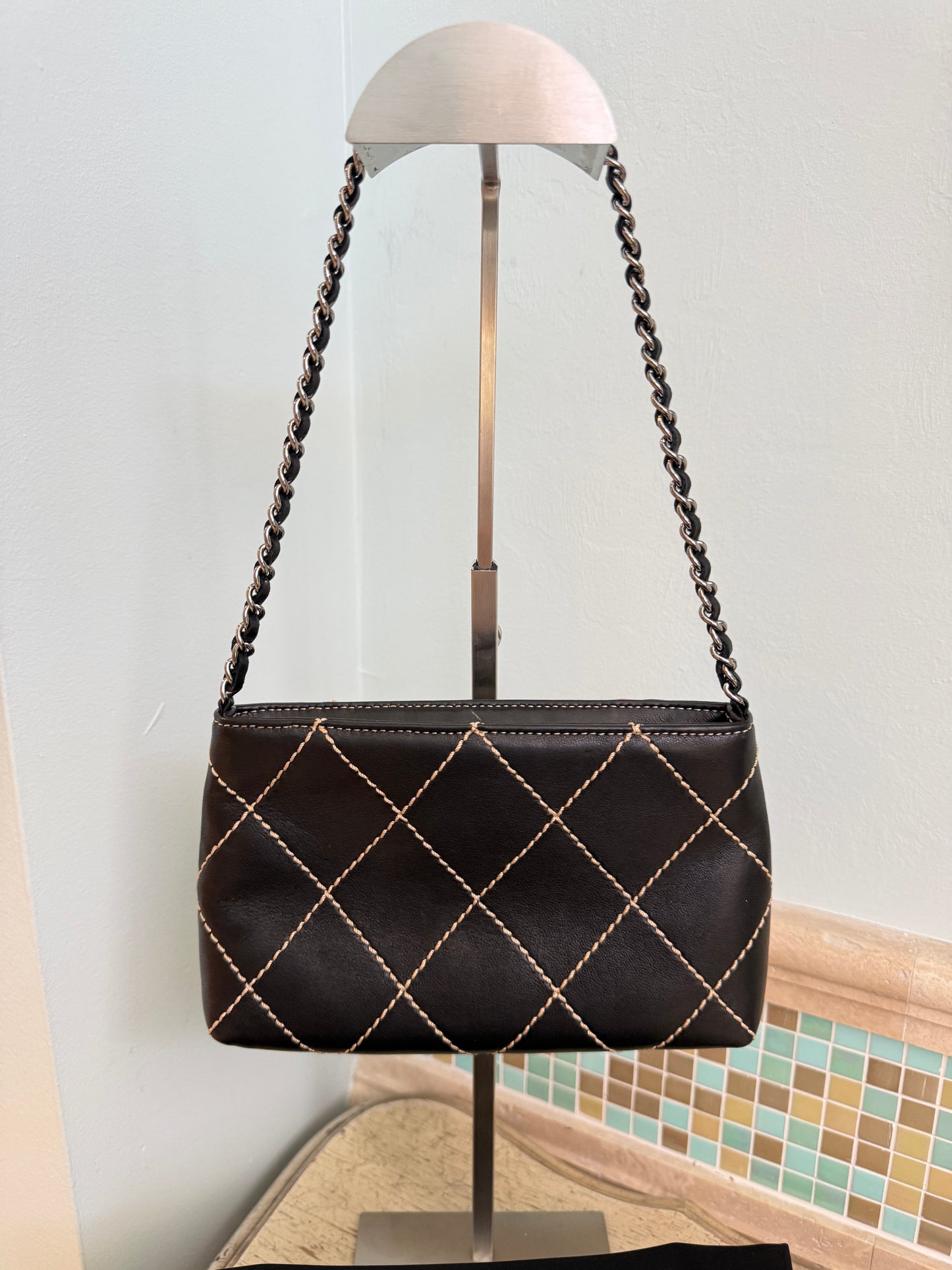 Sac à bandoulière mini Chanel Vintage Wild Stitch
