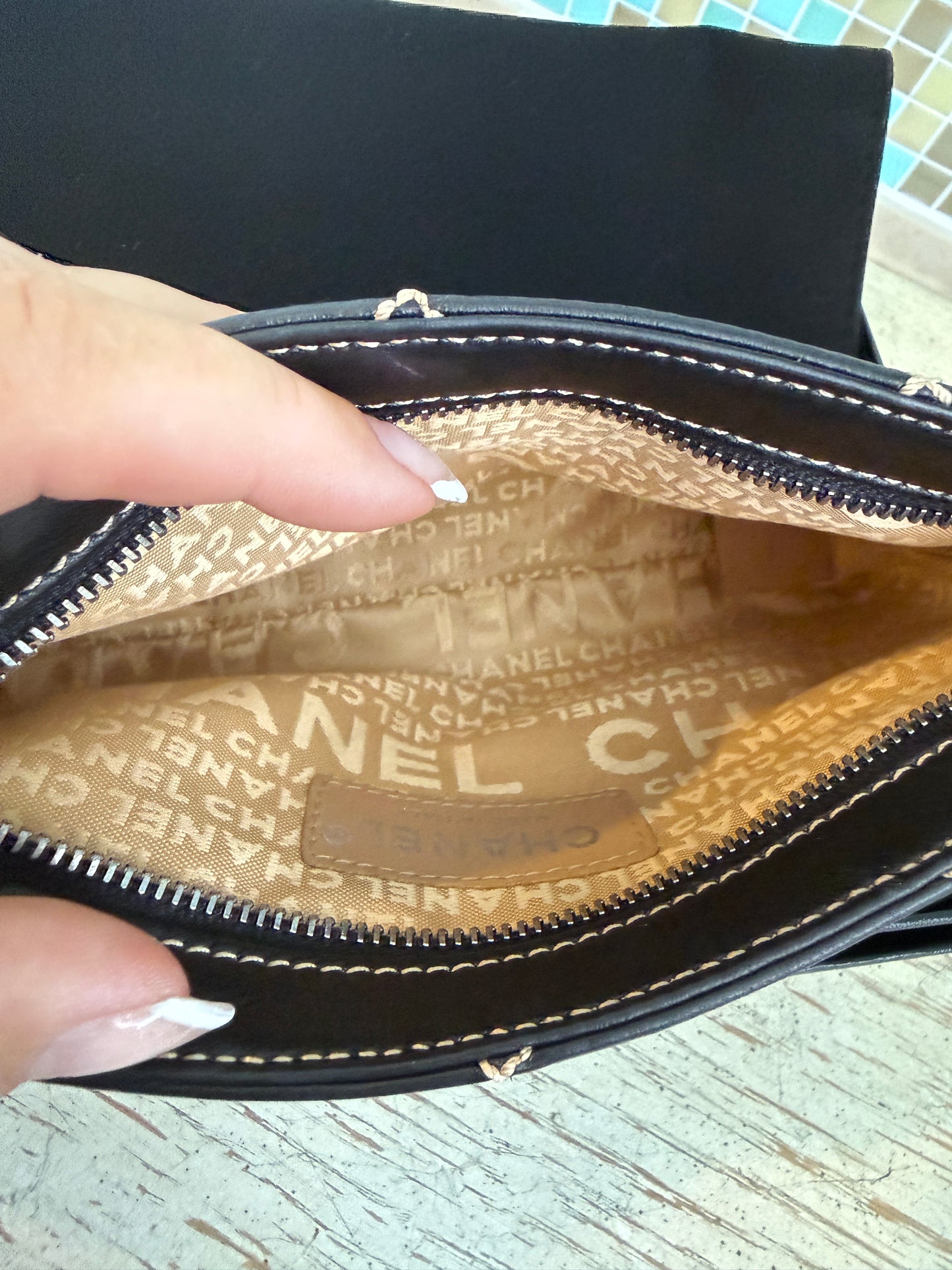 Sac à bandoulière mini Chanel Vintage Wild Stitch