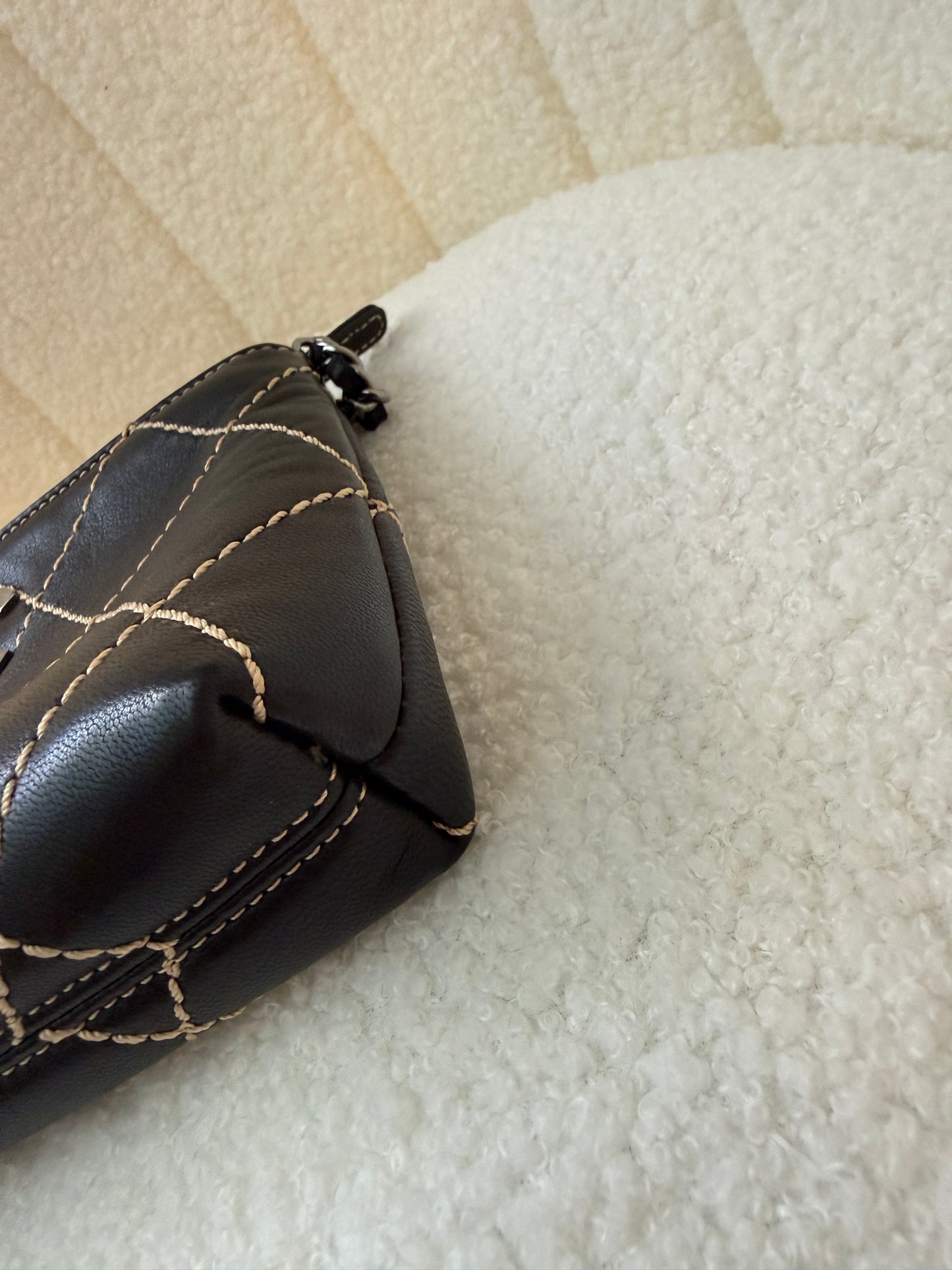 Sac à bandoulière mini Chanel Vintage Wild Stitch