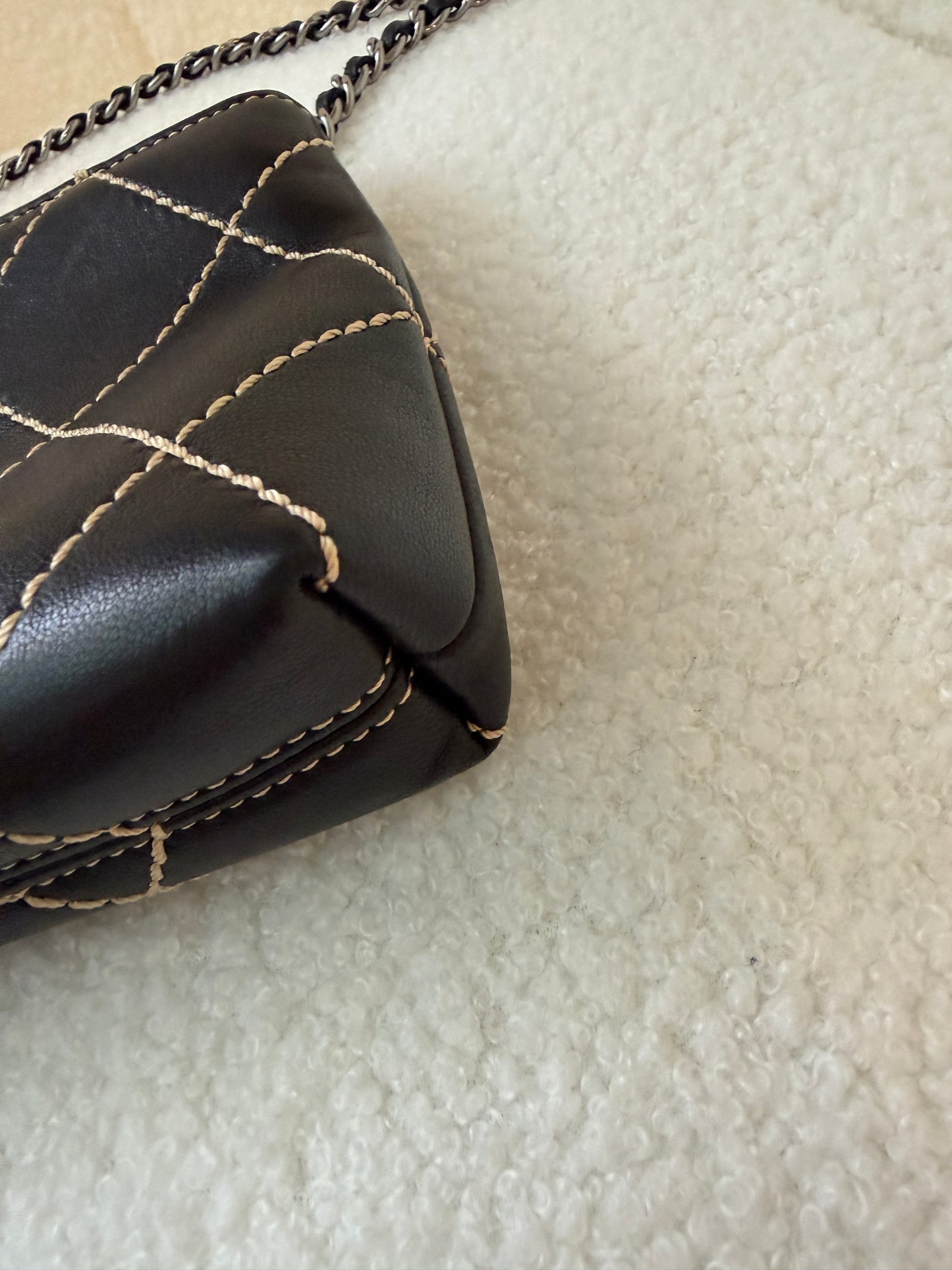 Sac à bandoulière mini Chanel Vintage Wild Stitch