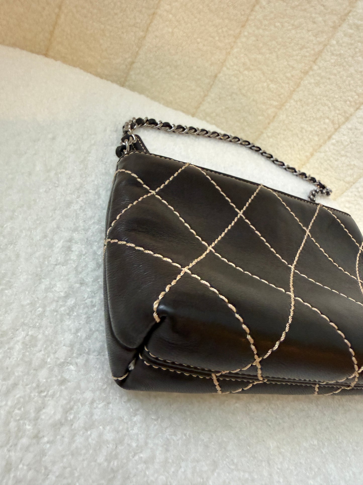 Sac à bandoulière mini Chanel Vintage Wild Stitch
