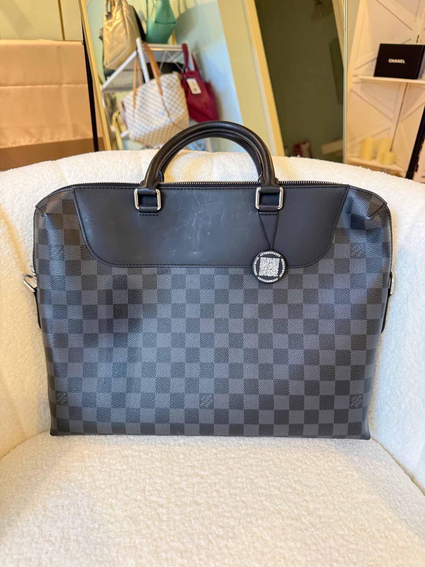 Louis Vuitton Porte-Documents Jour in Damier Graphite Pre-Owned