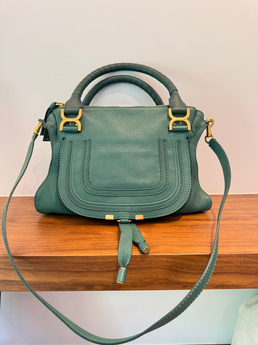 Chloe Marcie Satchel in Green Medium