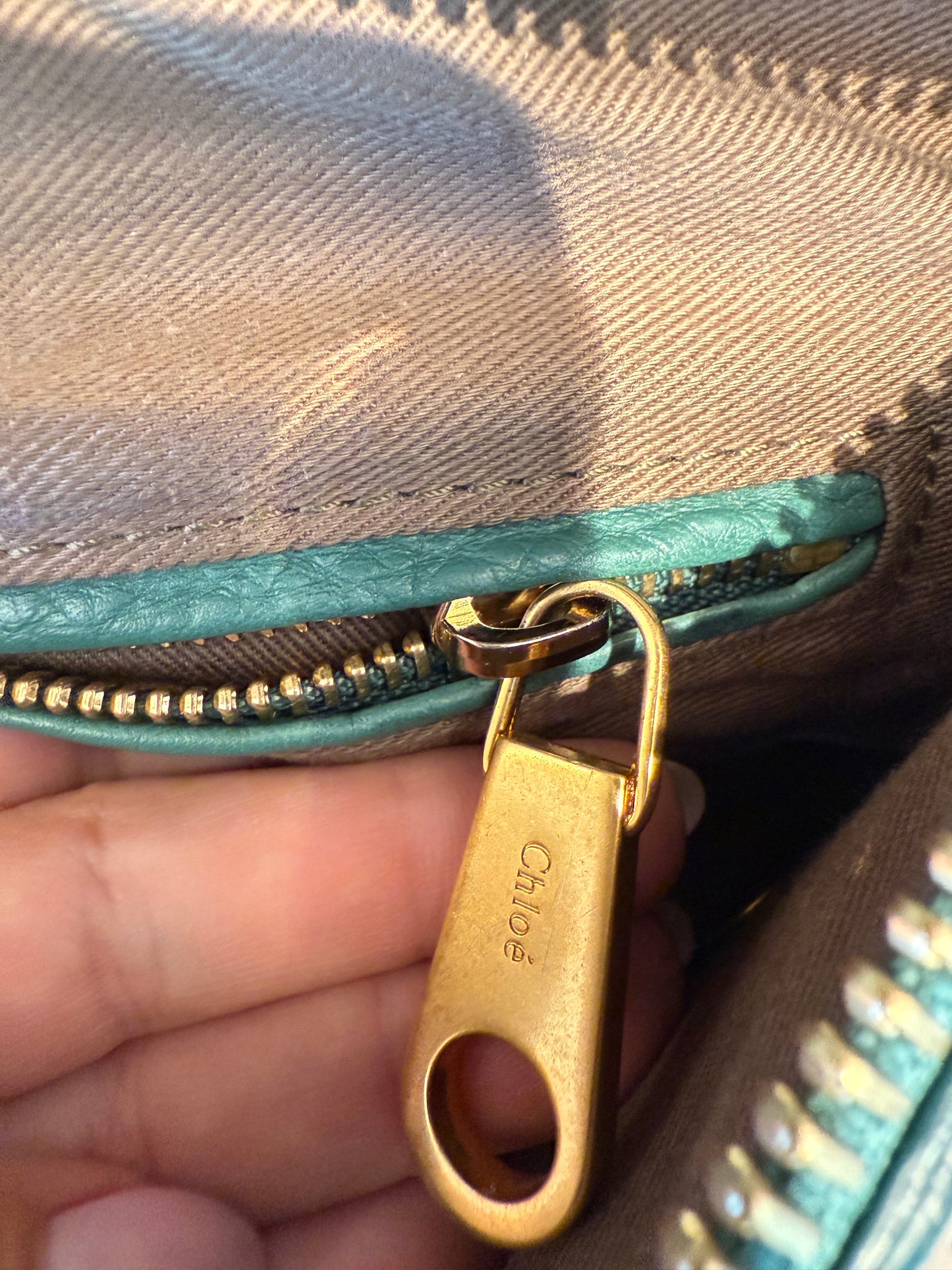 Chloe Marcie Satchel in Green Medium