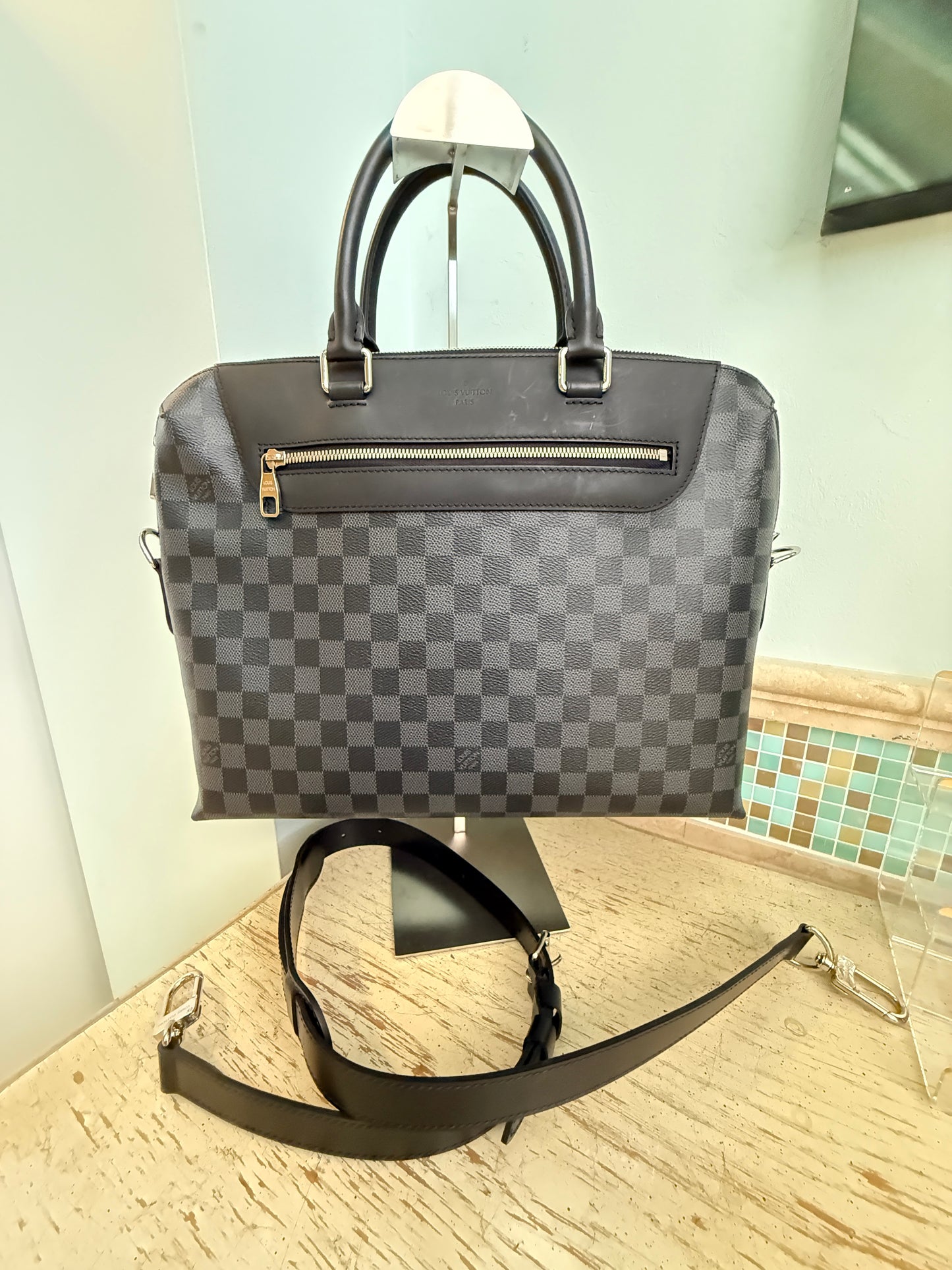Louis Vuitton Porte-Documents Jour in Damier Graphite Pre-Owned