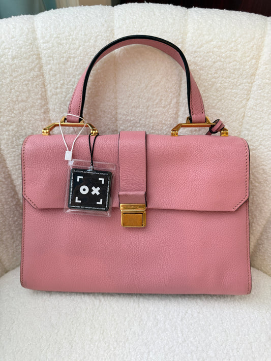 Miu Miu Madras Handbag in Pink Leather Pre-Owned