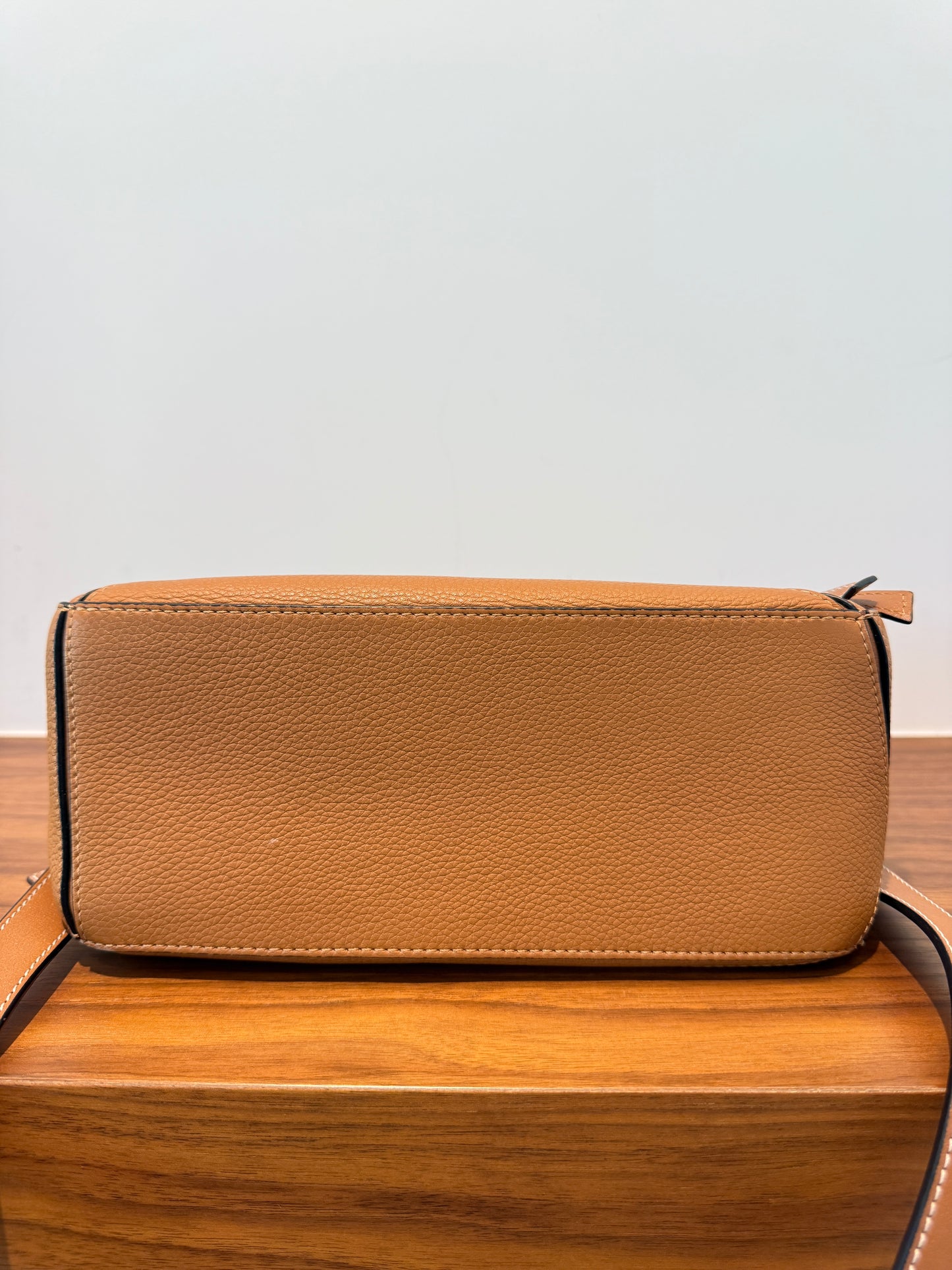Loewe puzzle bag view of bottom of purse in like new condition pre-loved