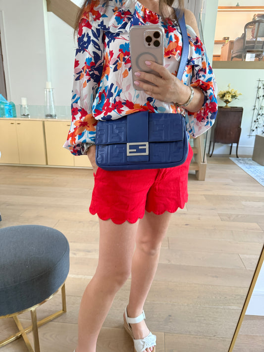 Fendi 1974 Convertible Baguette Belt Bag in Royal Blue