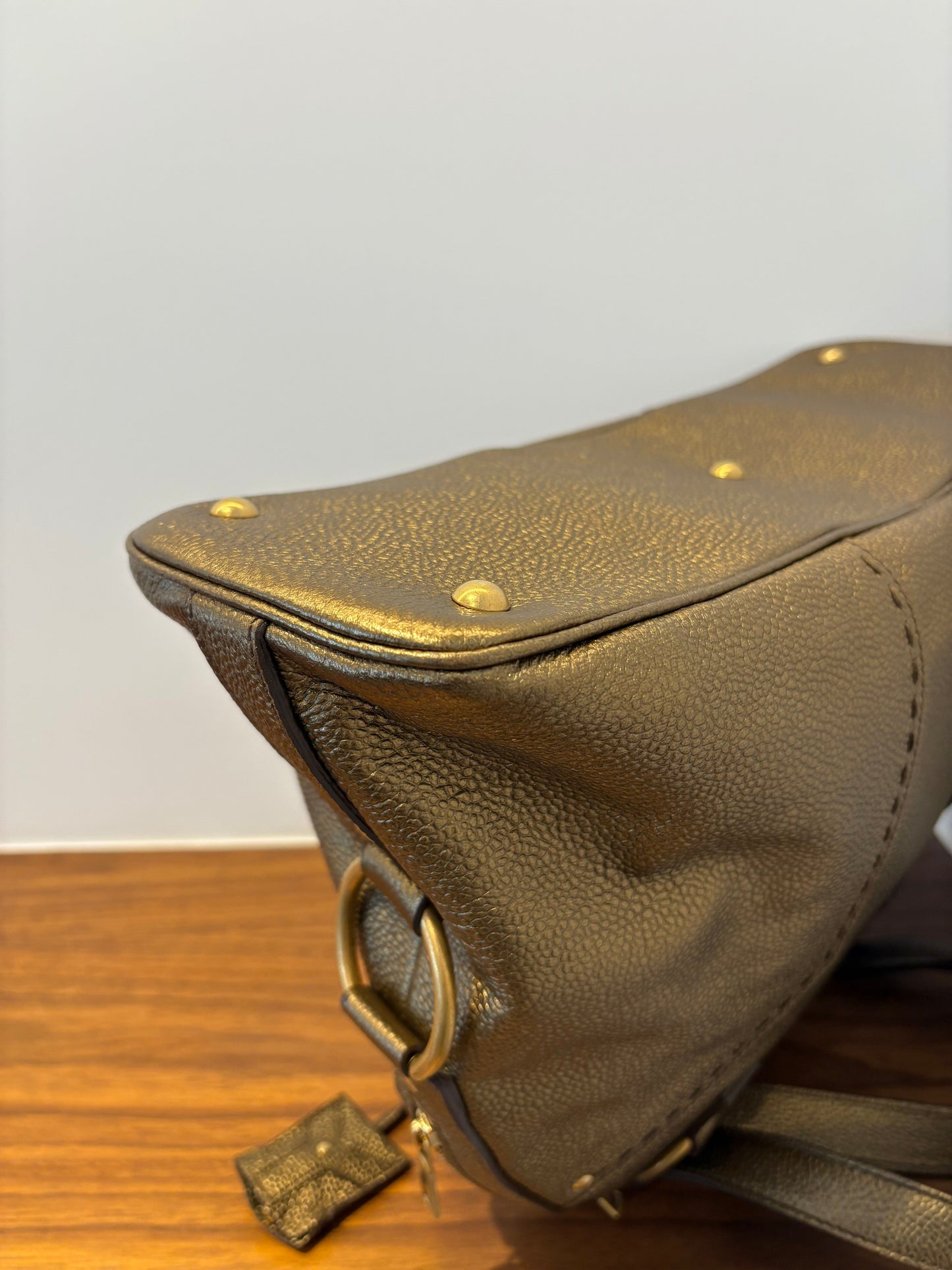 Yves Saint Laurent Metallic Gold Muse Satchel