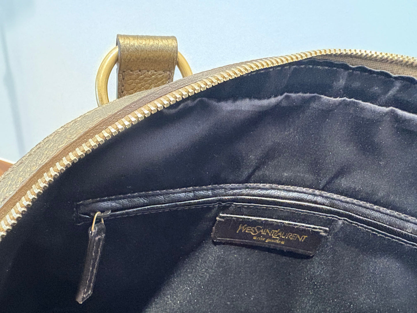 Yves Saint Laurent Metallic Gold Muse Satchel