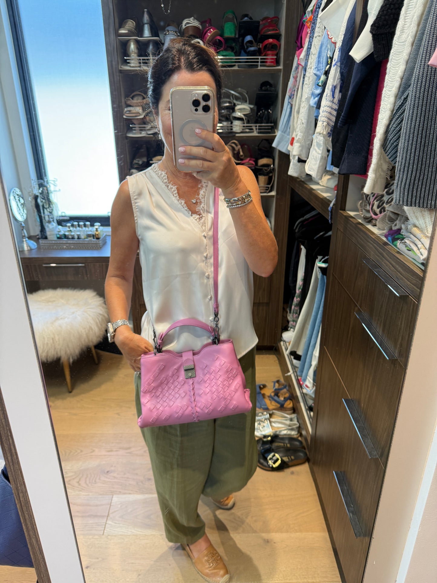 Bottega Veneta Napoli Mini Tote in Purple Pre-Owned