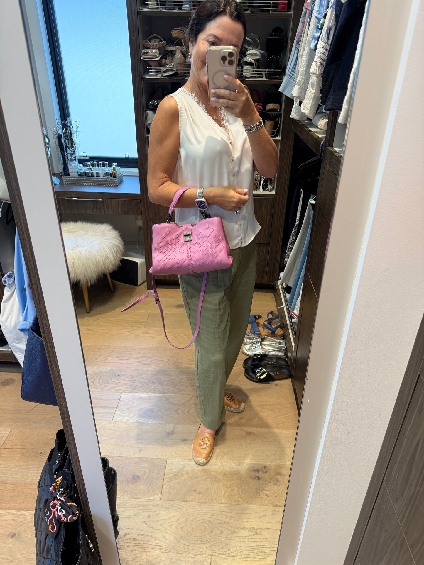 Bottega Veneta Napoli Mini Tote in Purple Pre-Owned