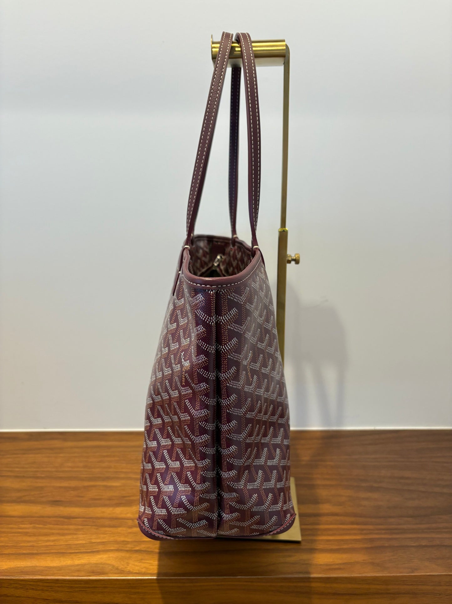 Goyard Artois PM in Burgundy with Dragonfly Emblem