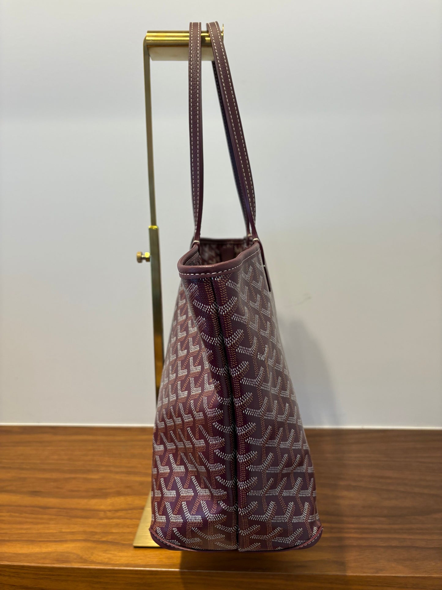 Goyard Artois PM in Burgundy with Dragonfly Emblem