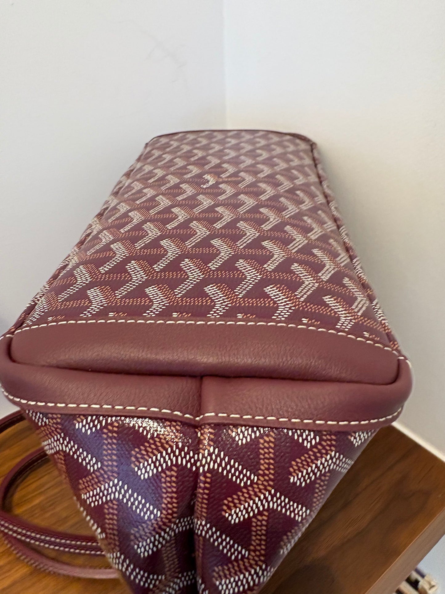 Goyard Artois PM in Burgundy with Dragonfly Emblem