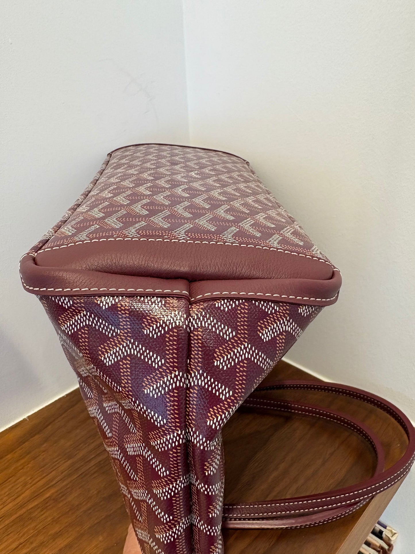 Goyard Artois PM in Burgundy with Dragonfly Emblem