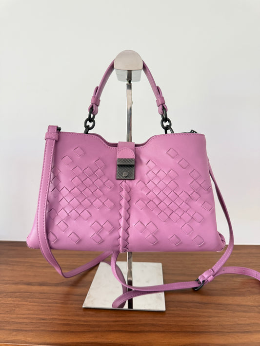 Bottega Veneta Napoli Mini Tote in Purple Pre-Owned