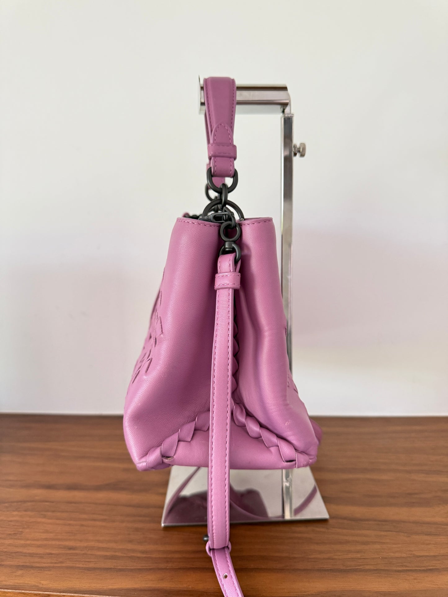 Bottega Veneta Napoli Mini Tote in Purple Pre-Owned