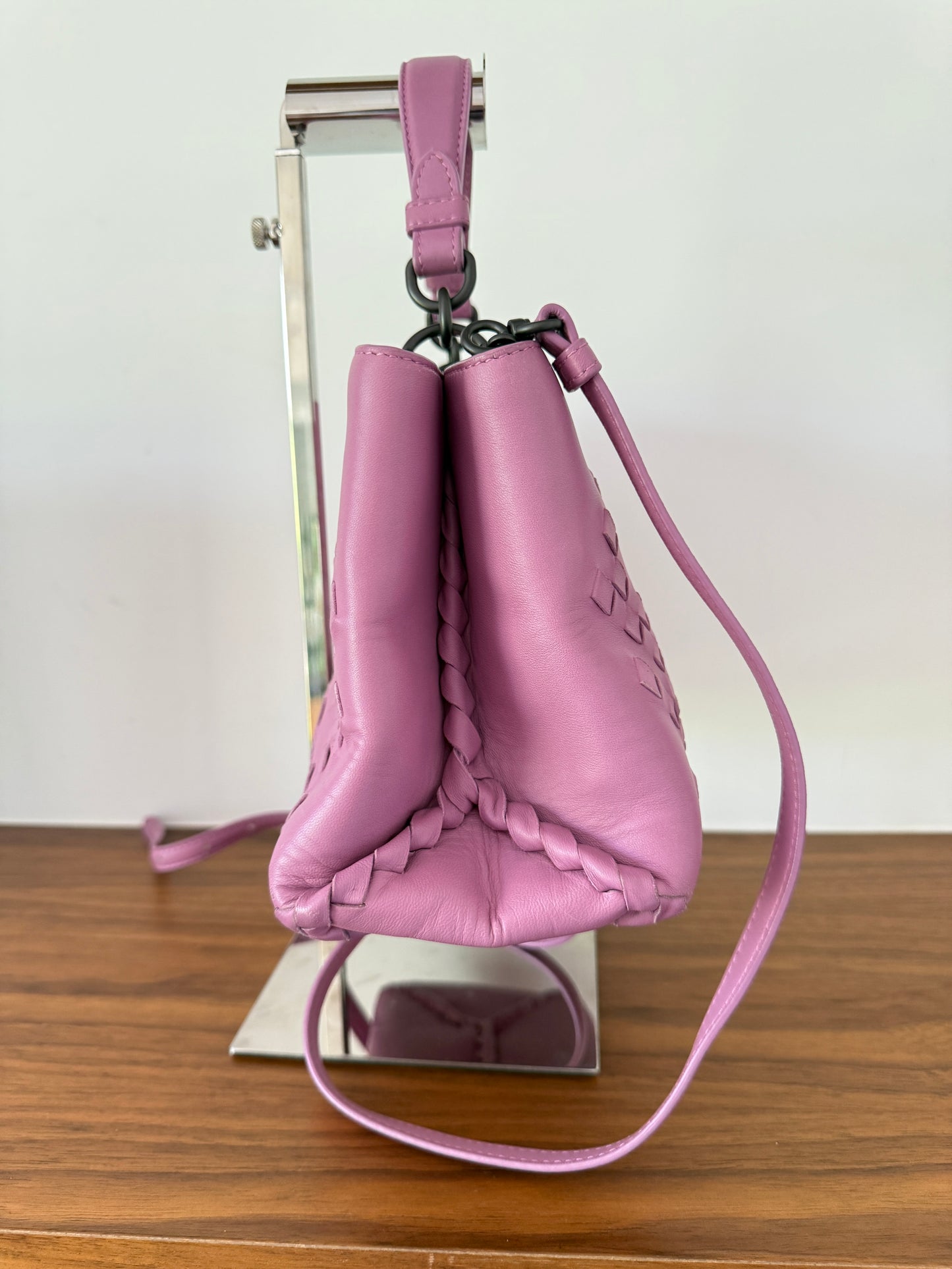 Bottega Veneta Napoli Mini Tote in Purple Pre-Owned