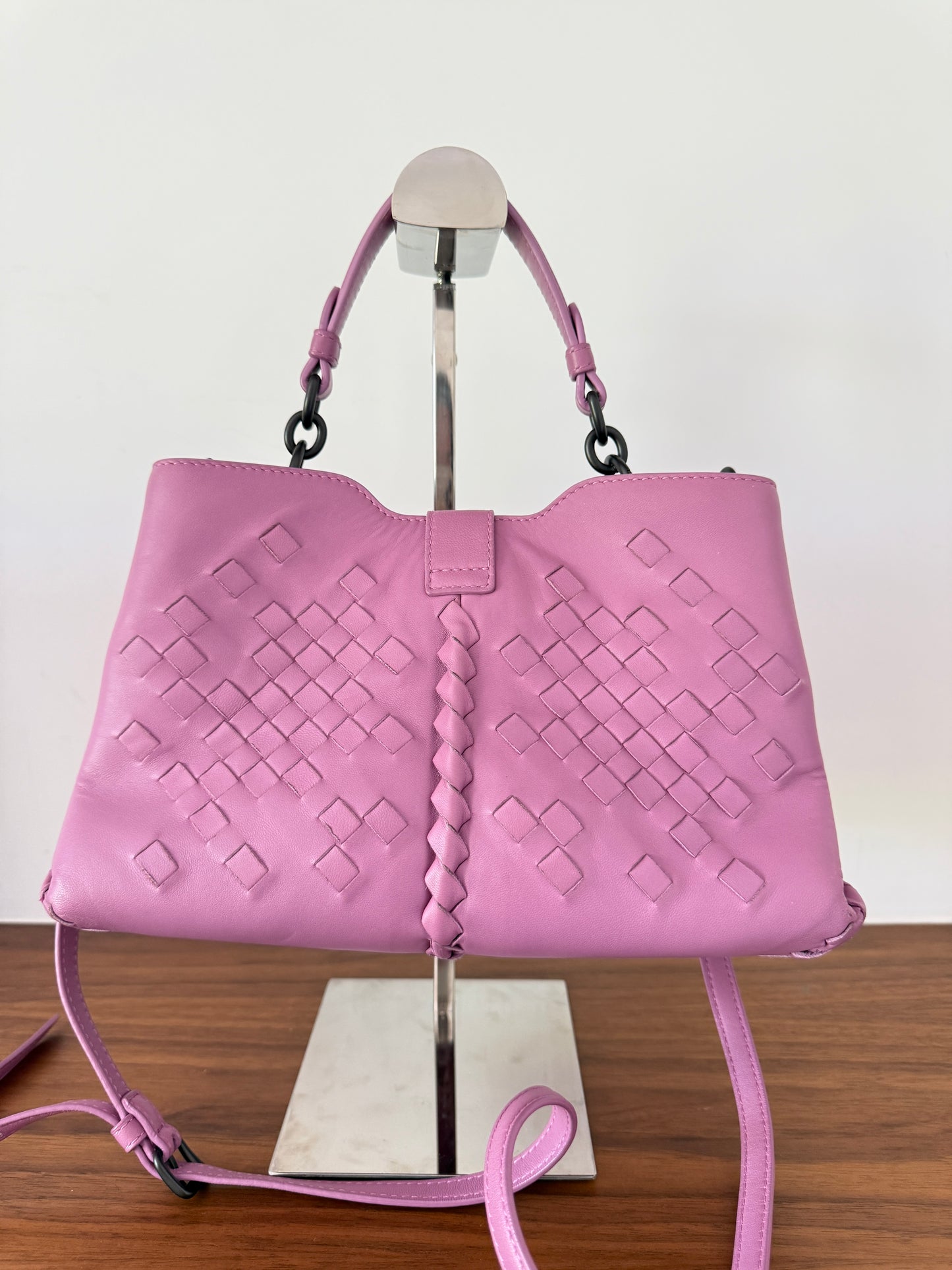 Bottega Veneta Napoli Mini Tote in Purple Pre-Owned