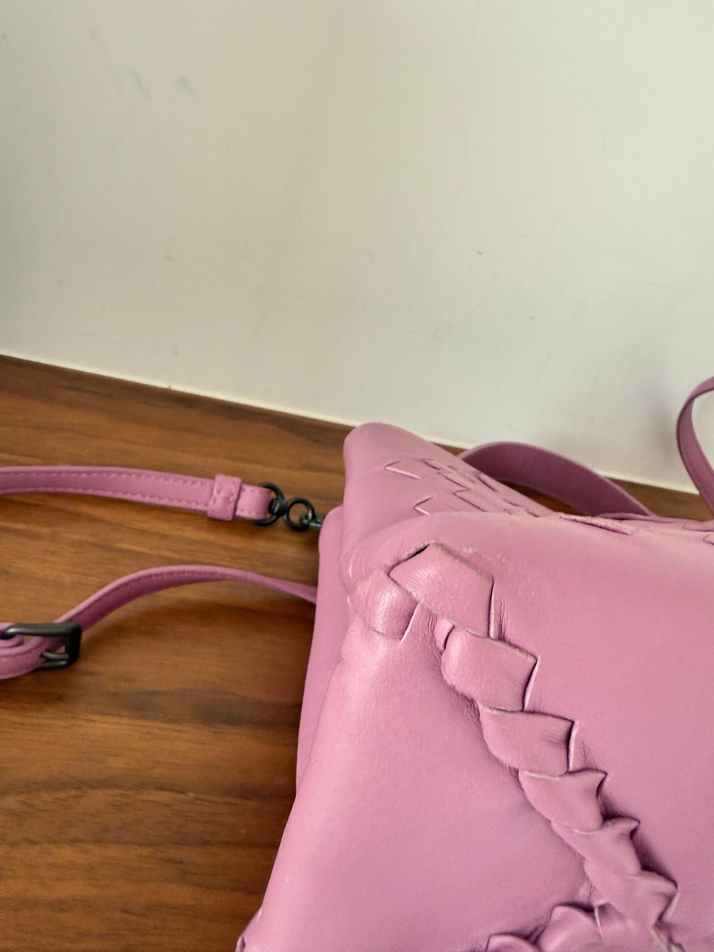 Bottega Veneta Napoli Mini Tote in Purple Pre-Owned