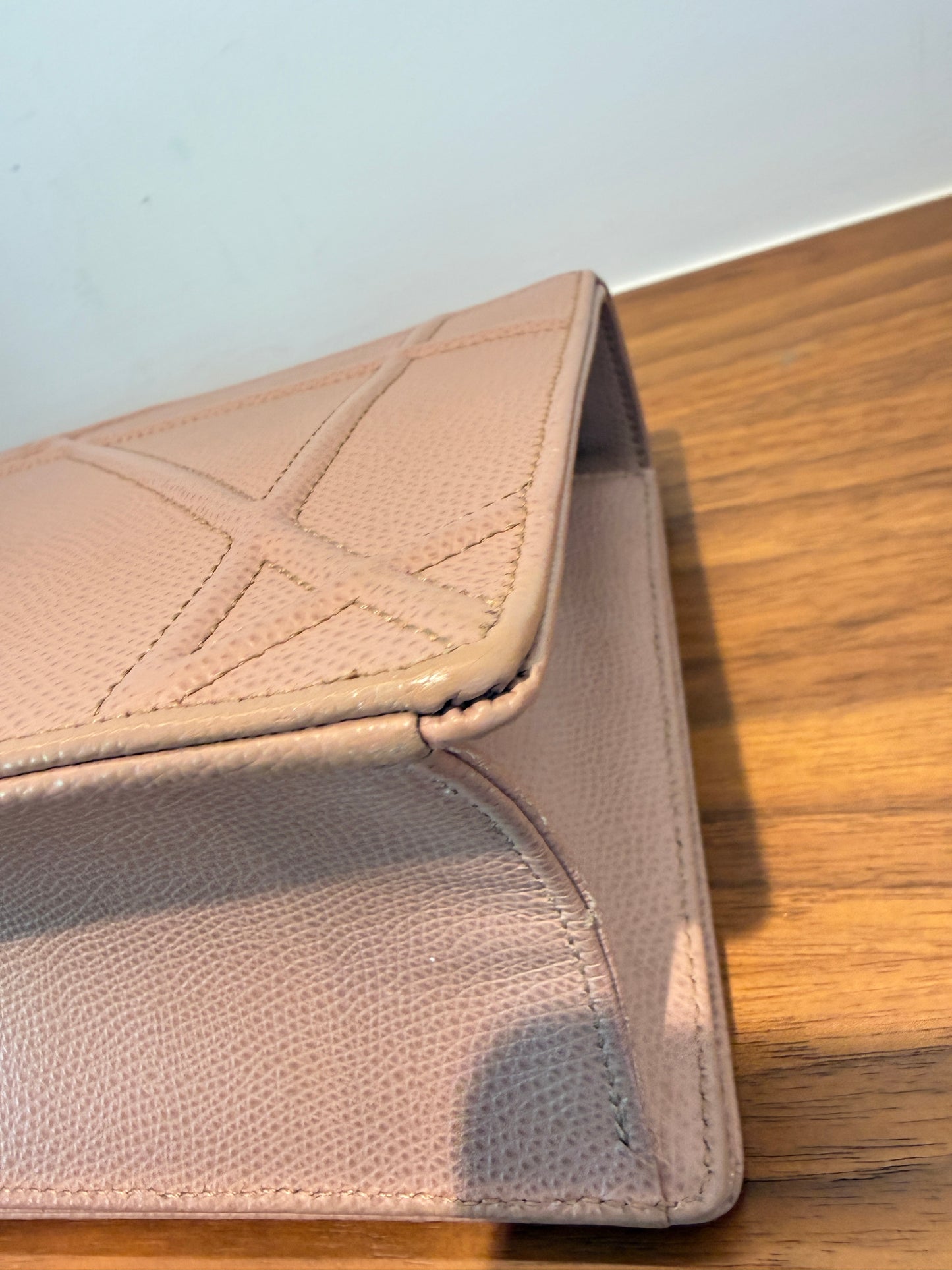 Christian Dior Grained Calfskin Medium Diorama Flap Bag Beige