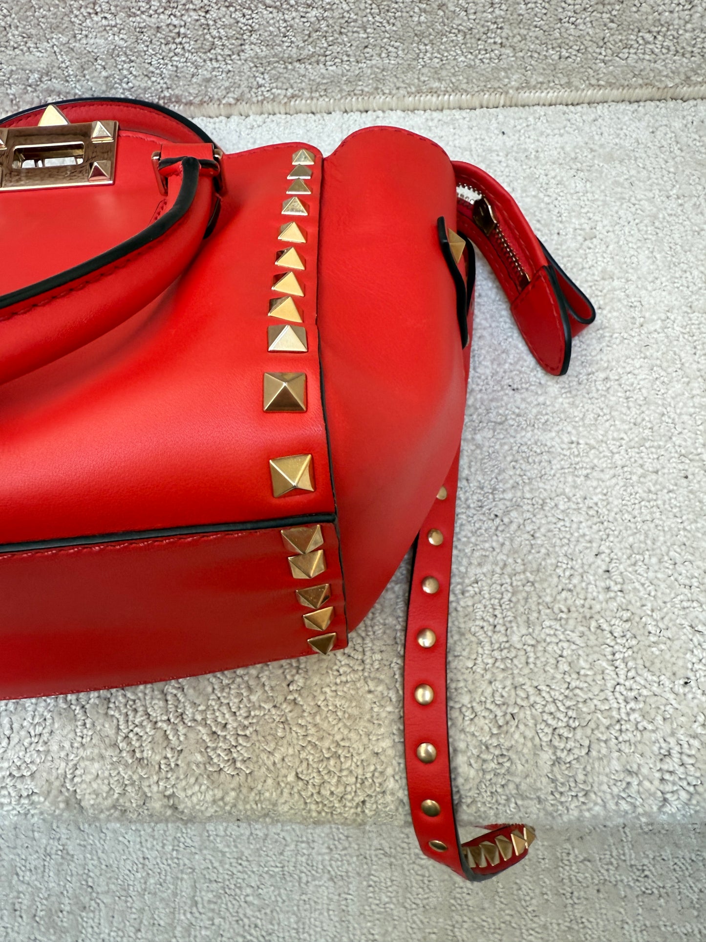 Valentino Small Rigid Rockstud Tote