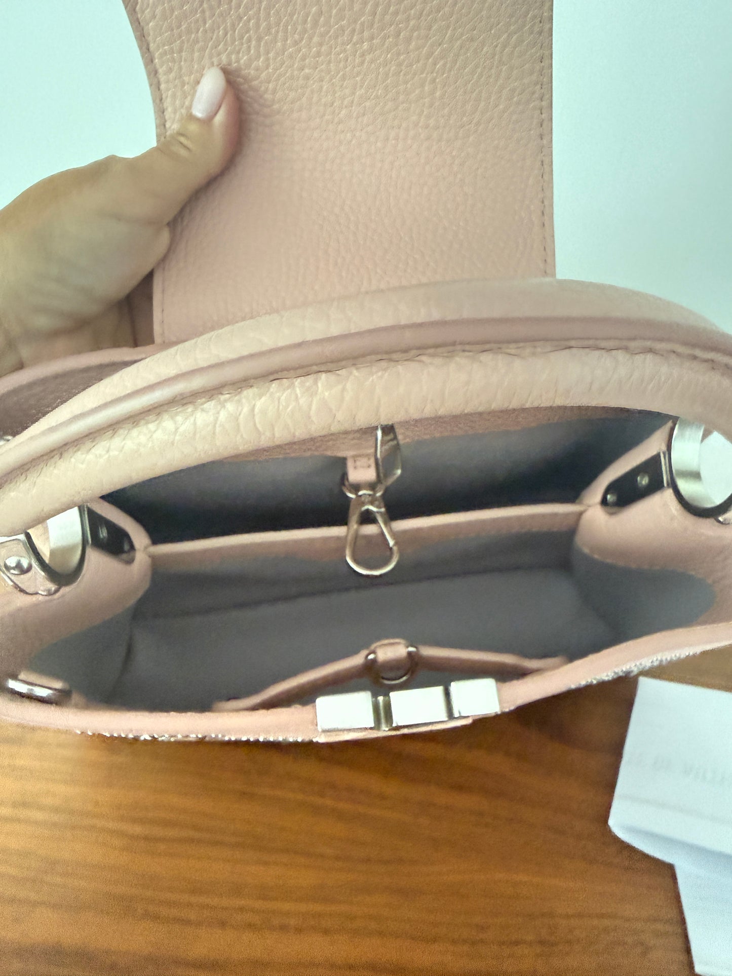 louis-vuitton-capucines-bb-pink-taurillon-leather-interior-view-excellent-used-condition