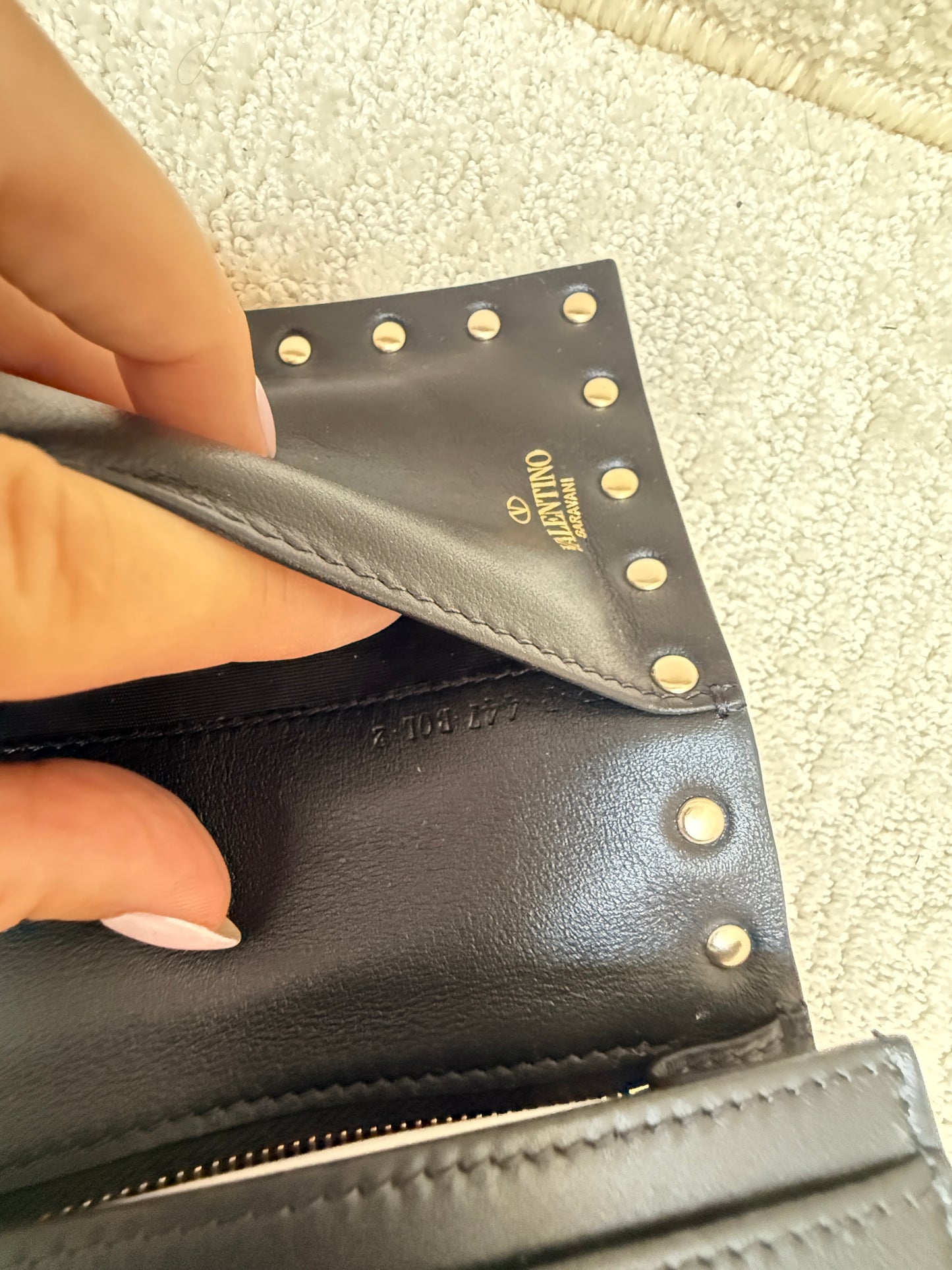 Valentino Wallet Wristlet in Black NEW Full Set