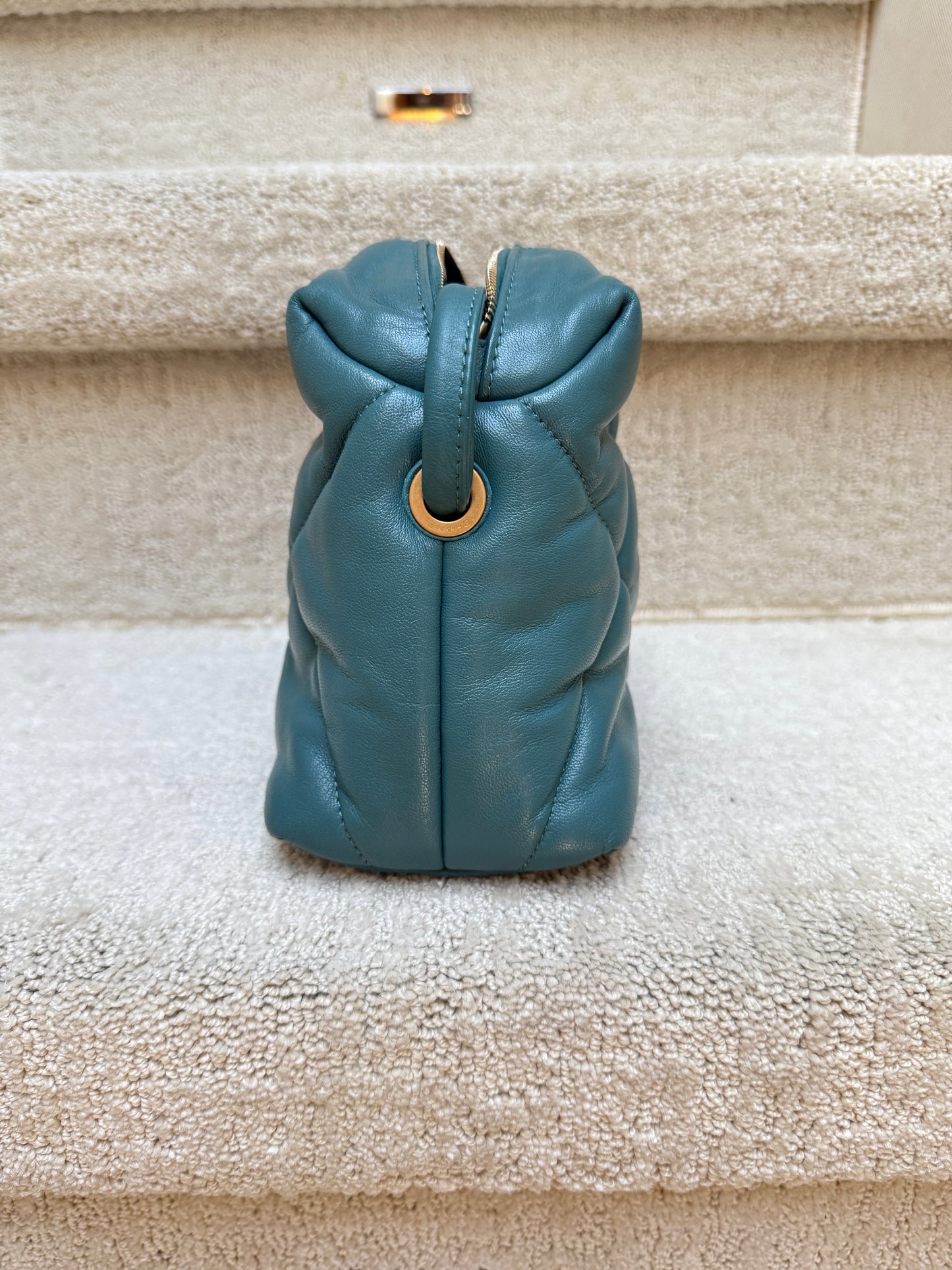 CHANEL Paris-New York Turquoise Bowling Crossbody Bag