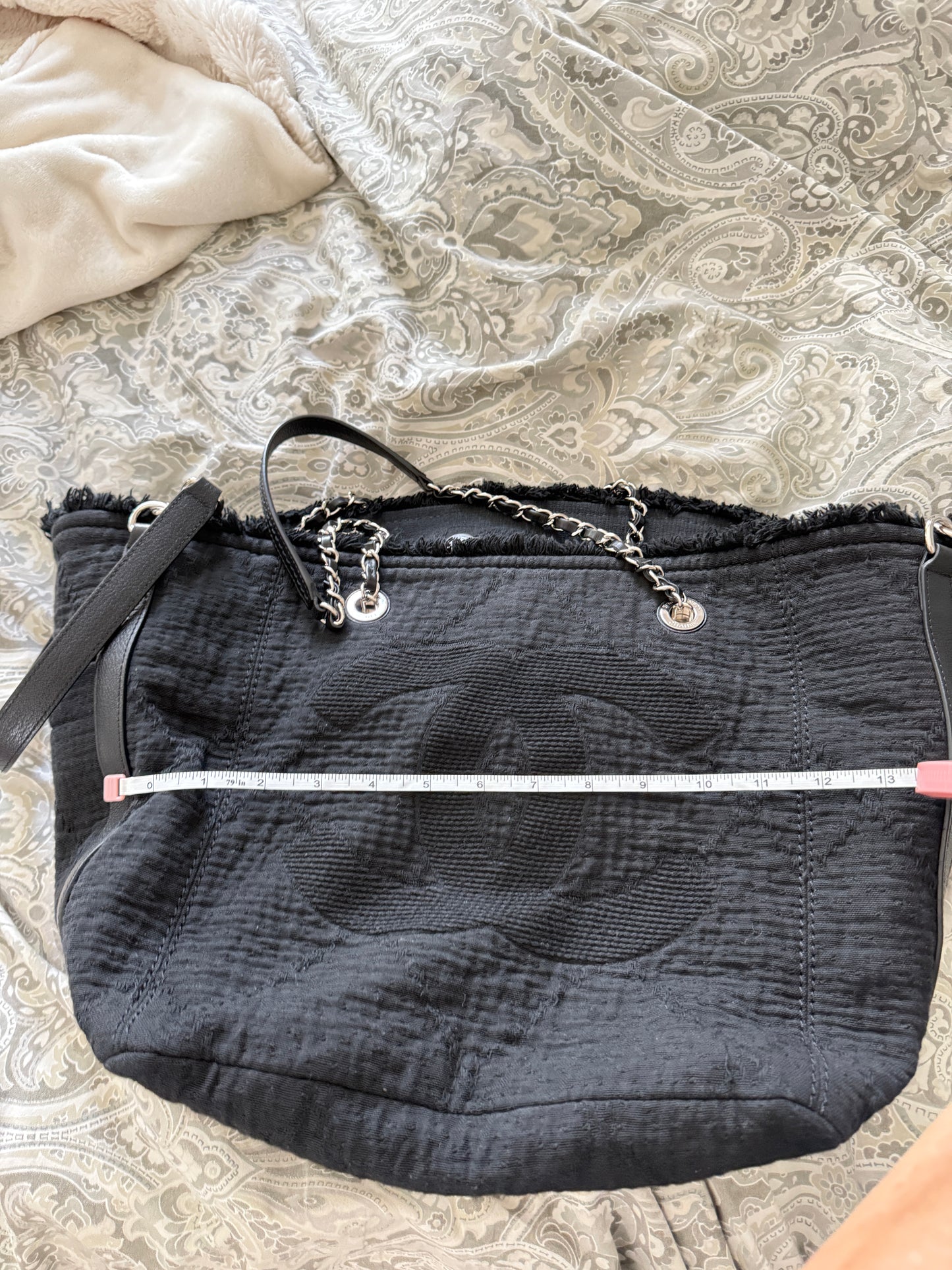 Chanel Deauville Double Face Canvas Tote in Black Canvas