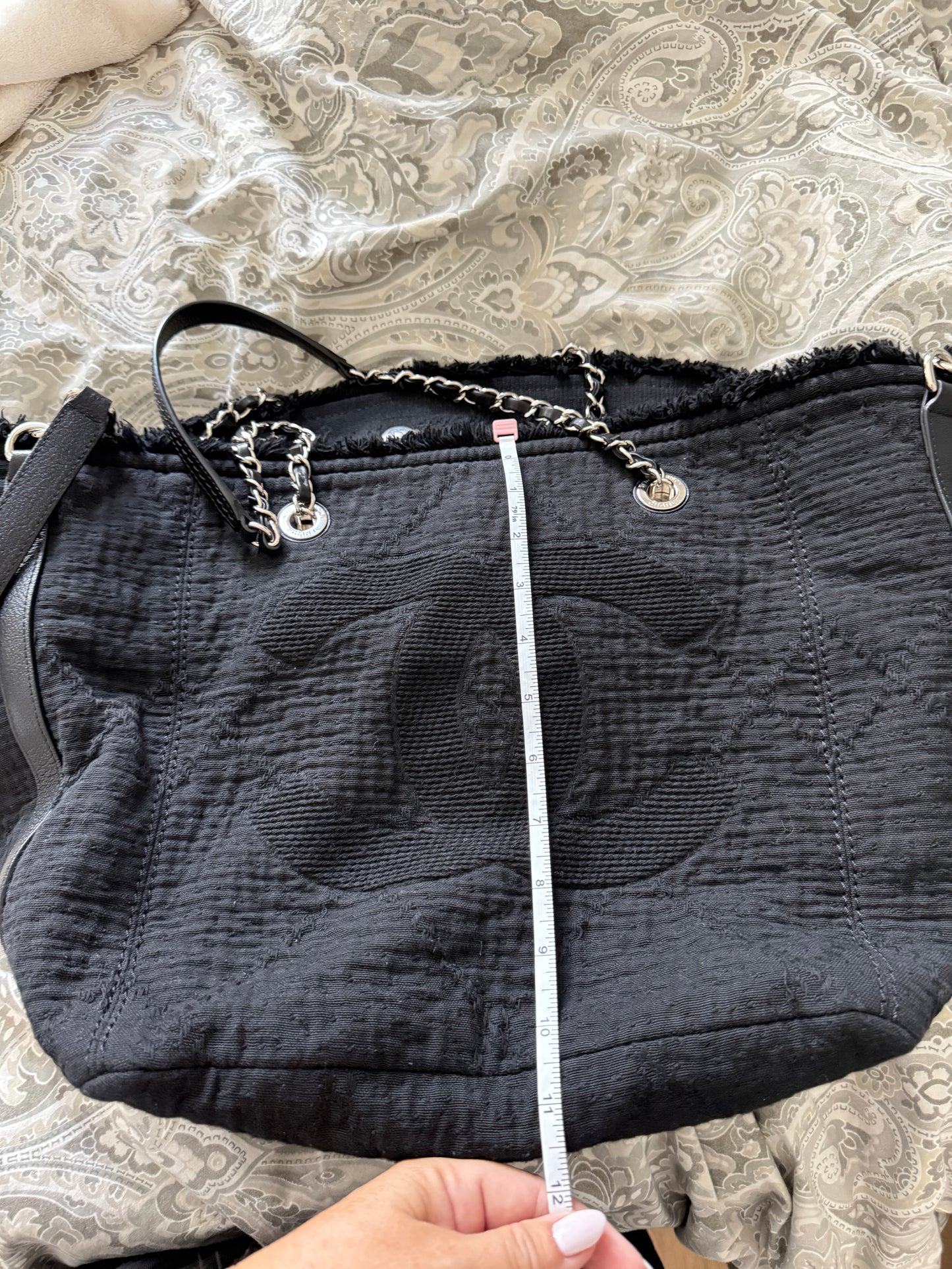 Chanel Deauville Double Face Canvas Tote in Black Canvas