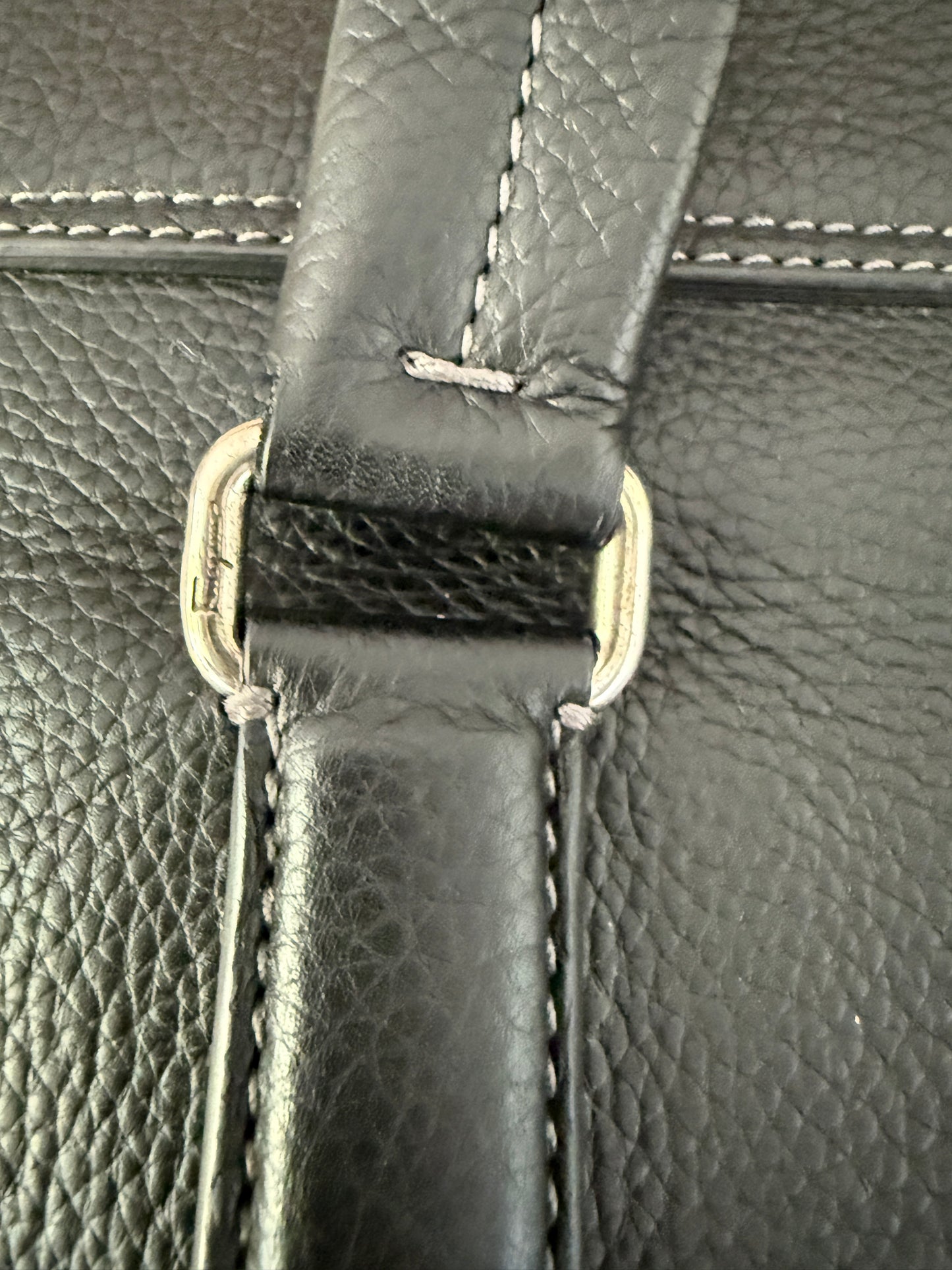 Salvatore Ferragamo Black Leather Large Tote Unisex