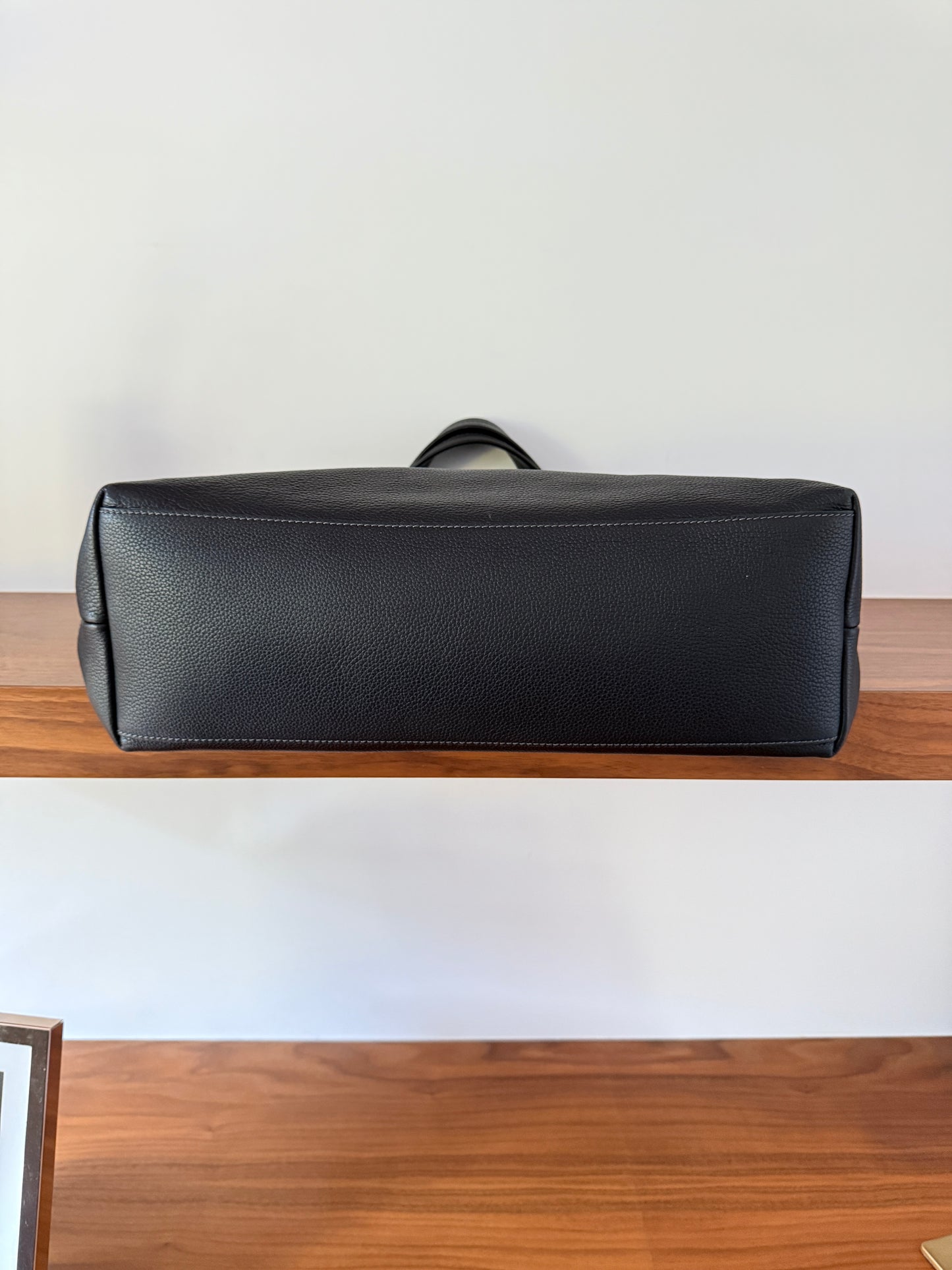 Salvatore Ferragamo Black Leather Large Tote Unisex