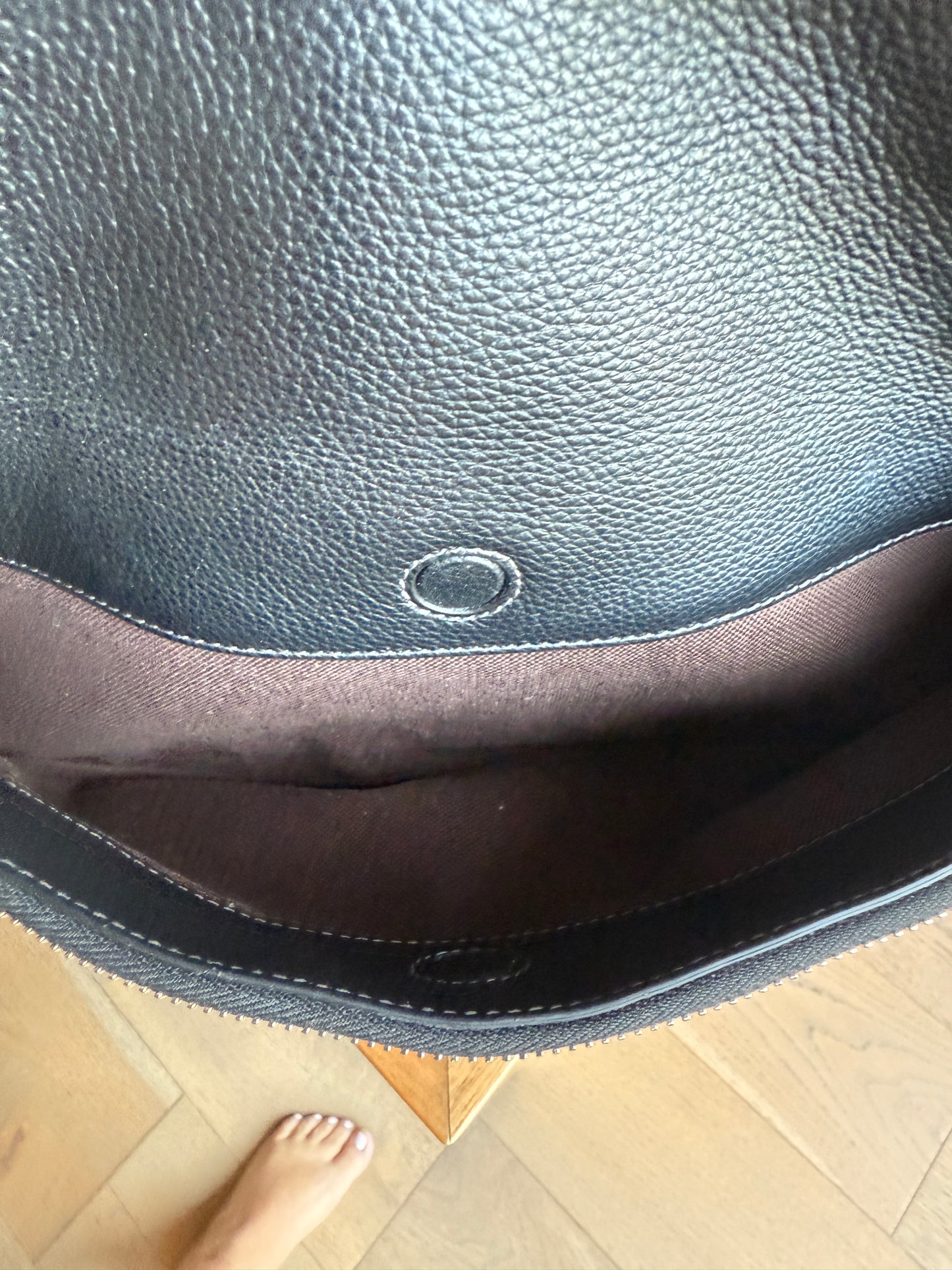Salvatore Ferragamo Black Leather Large Tote Unisex