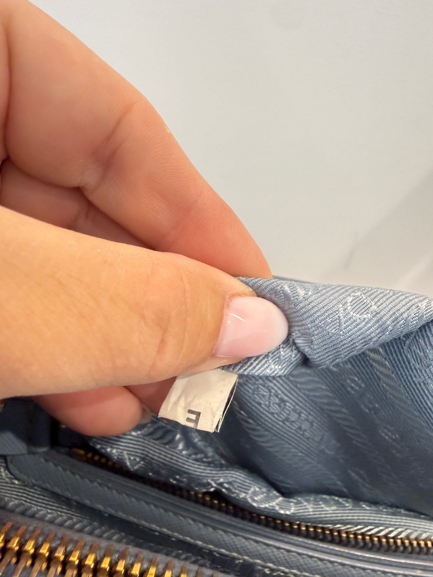 Prada Saffiano Small Galleria Double Zip Tote in Blue