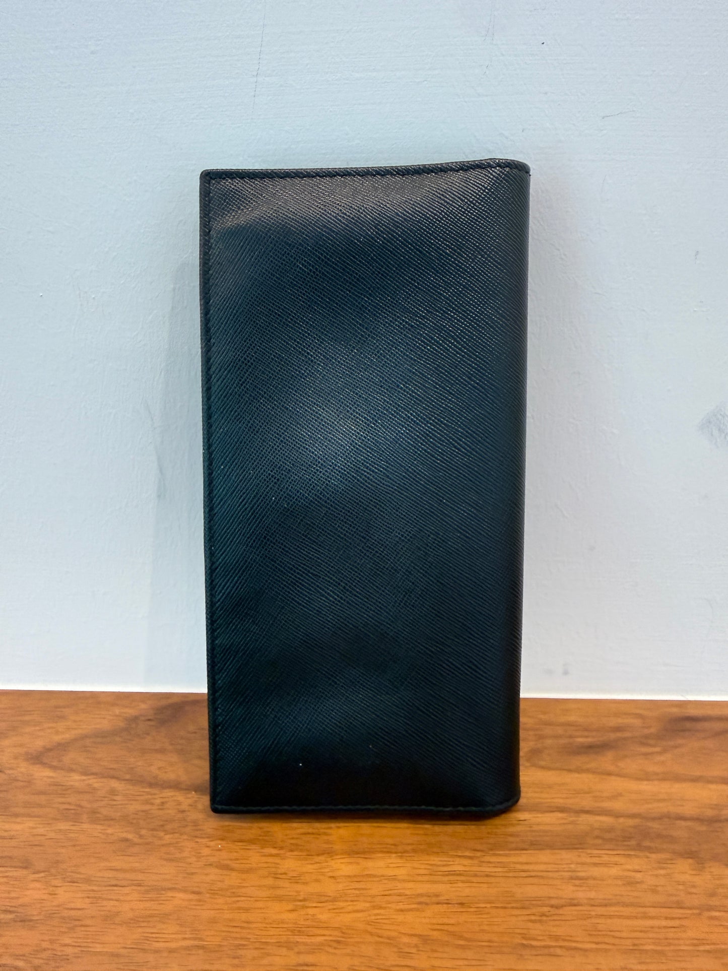 Prada Nero Saffiano Long Bifold Wallet in Black Pre-Owned
