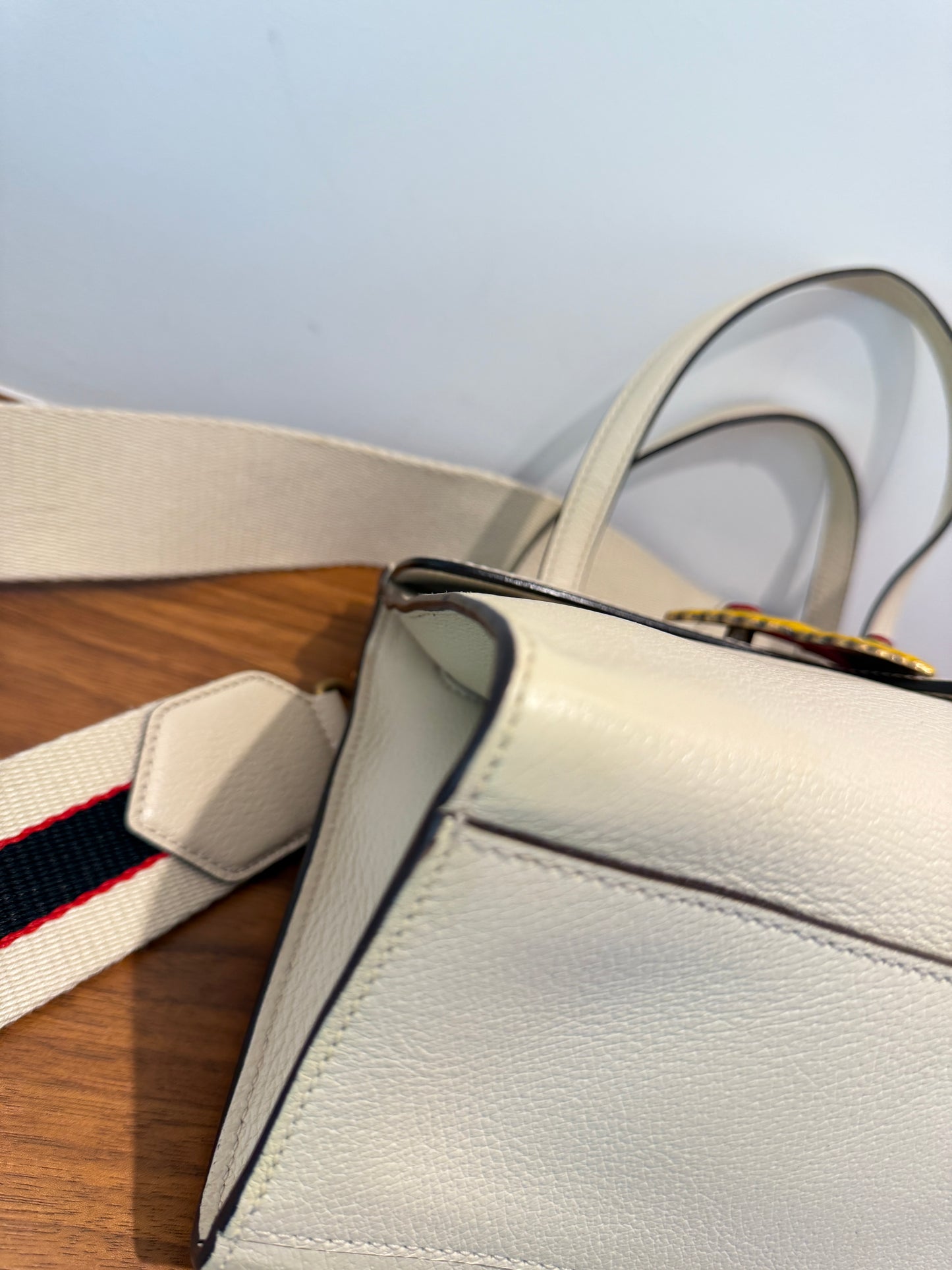 GUCCI Medium Calfskin Butterfly Tote Top Handle