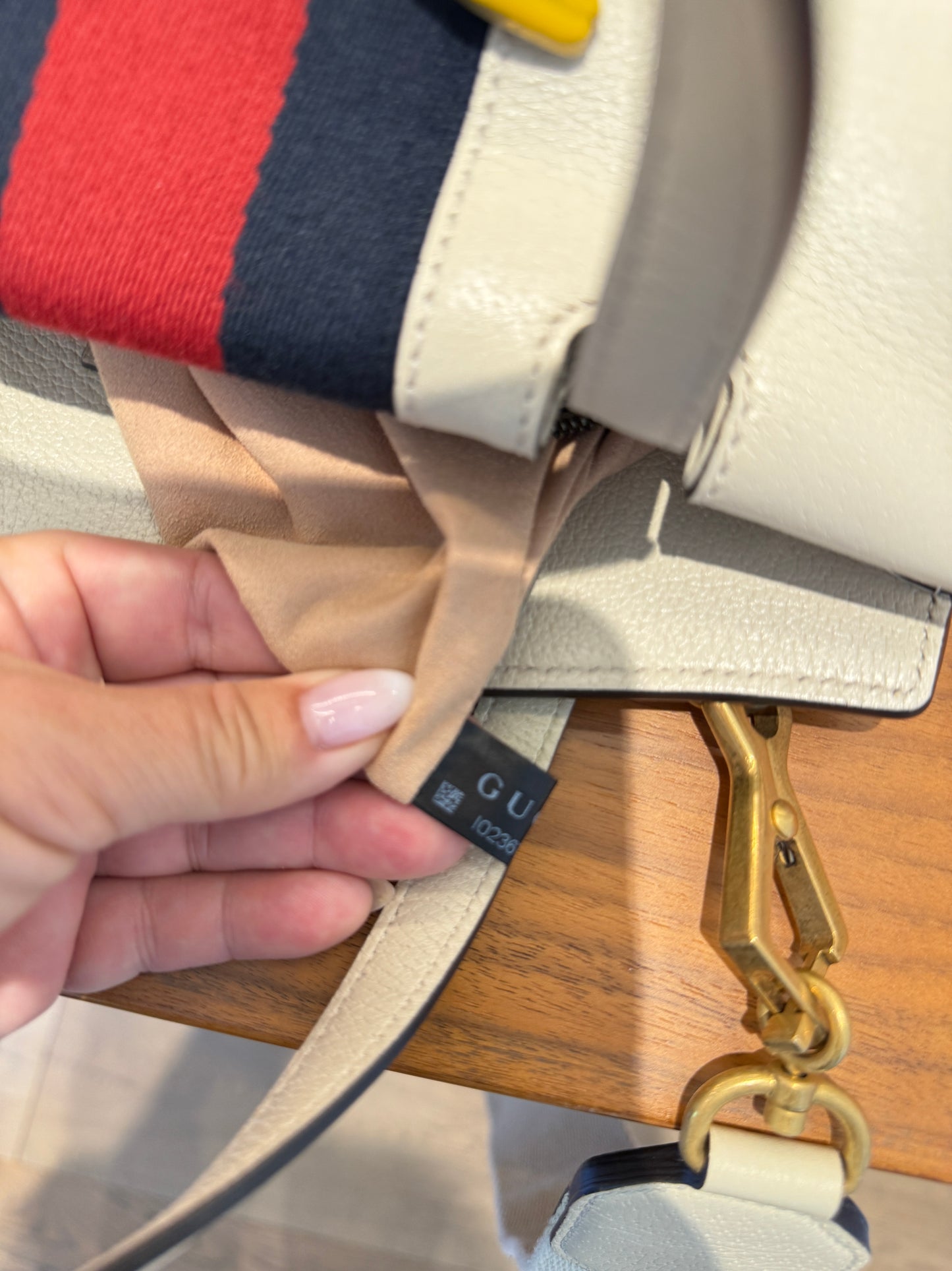 GUCCI Medium Calfskin Butterfly Tote Top Handle