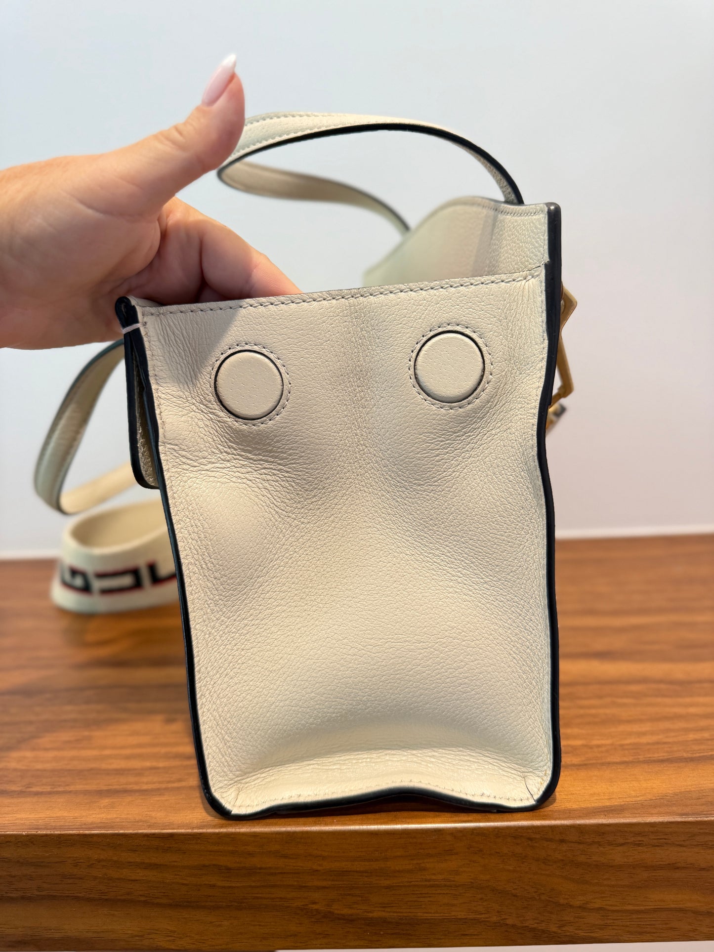 GUCCI Medium Calfskin Butterfly Tote Top Handle
