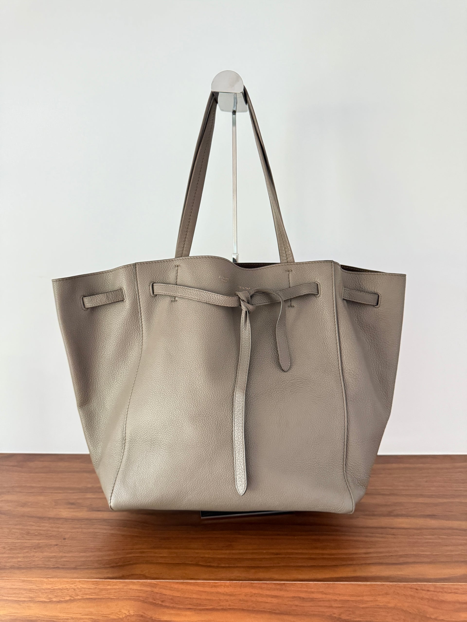 Celine Soft Grained Calfskin Small Belt Cabas Phantom Brick Celine