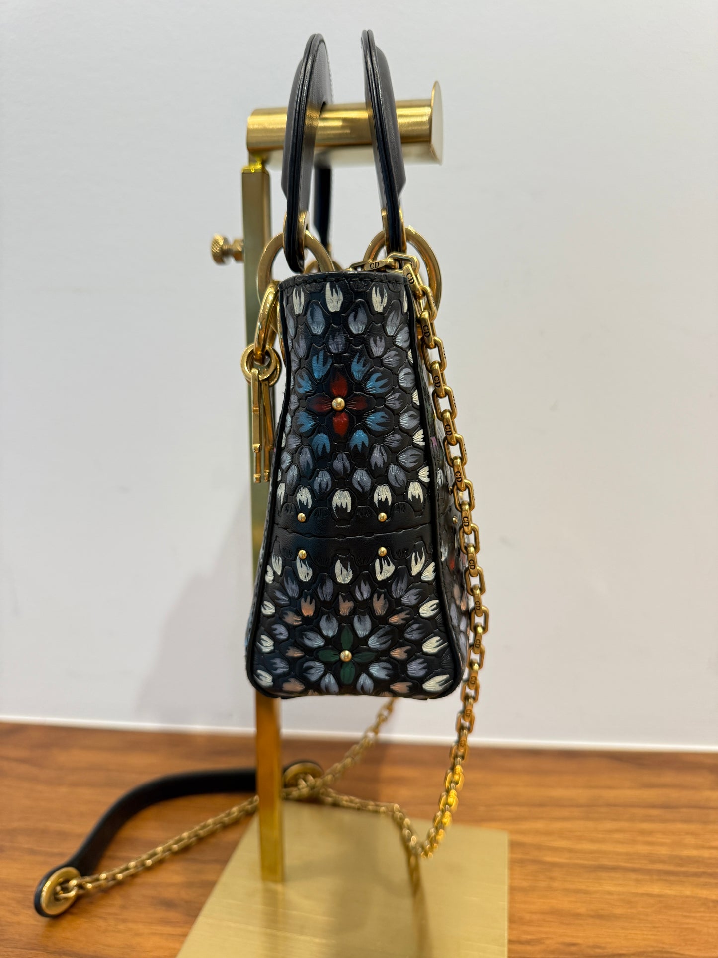 Dior Lady Dior Mini Leather Handbag Pre-Owned