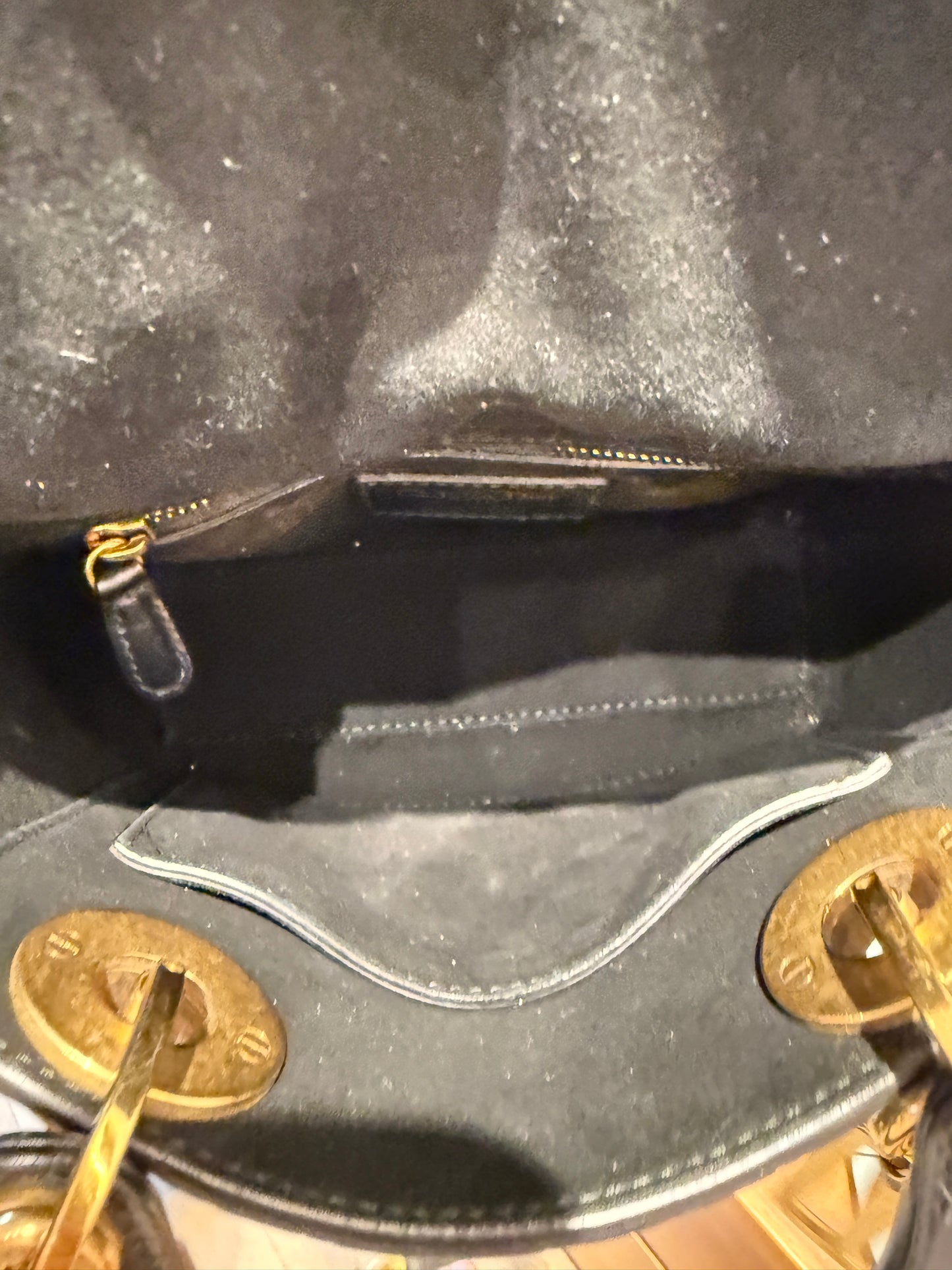 Dior Lady Dior Mini Leather Handbag Pre-Owned