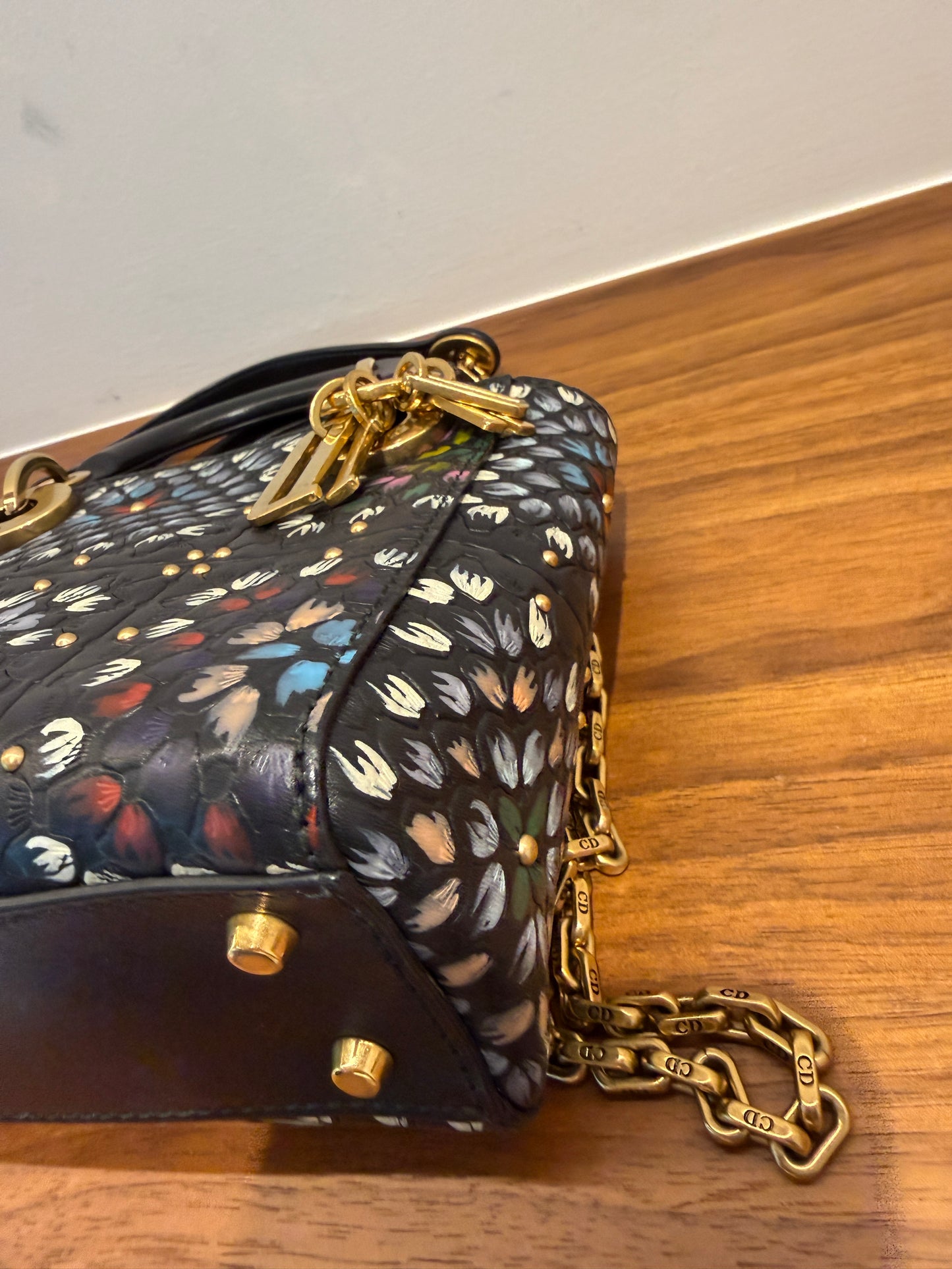 Dior Lady Dior Mini Leather Handbag Pre-Owned