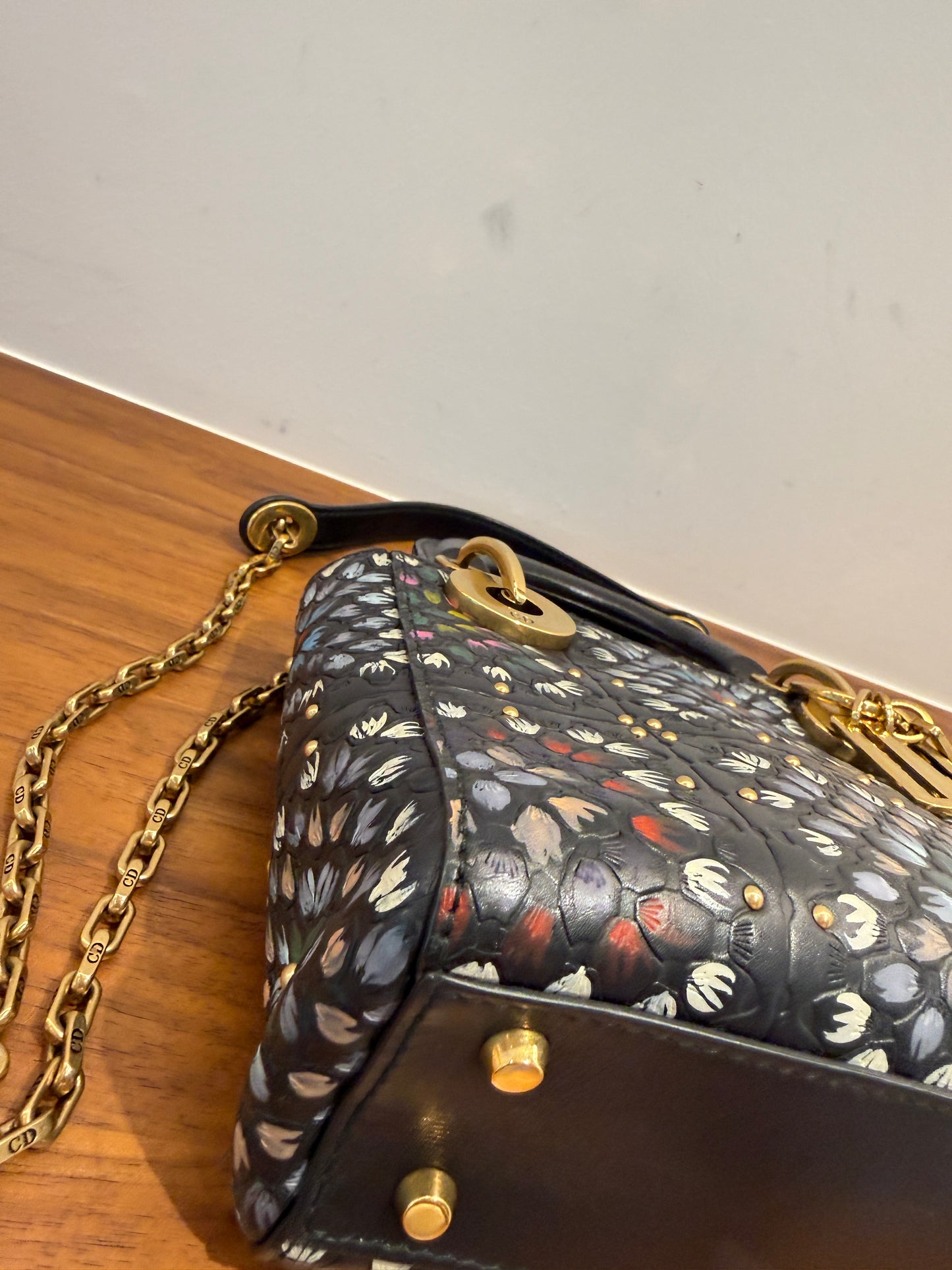 Dior Lady Dior Mini Leather Handbag Pre-Owned