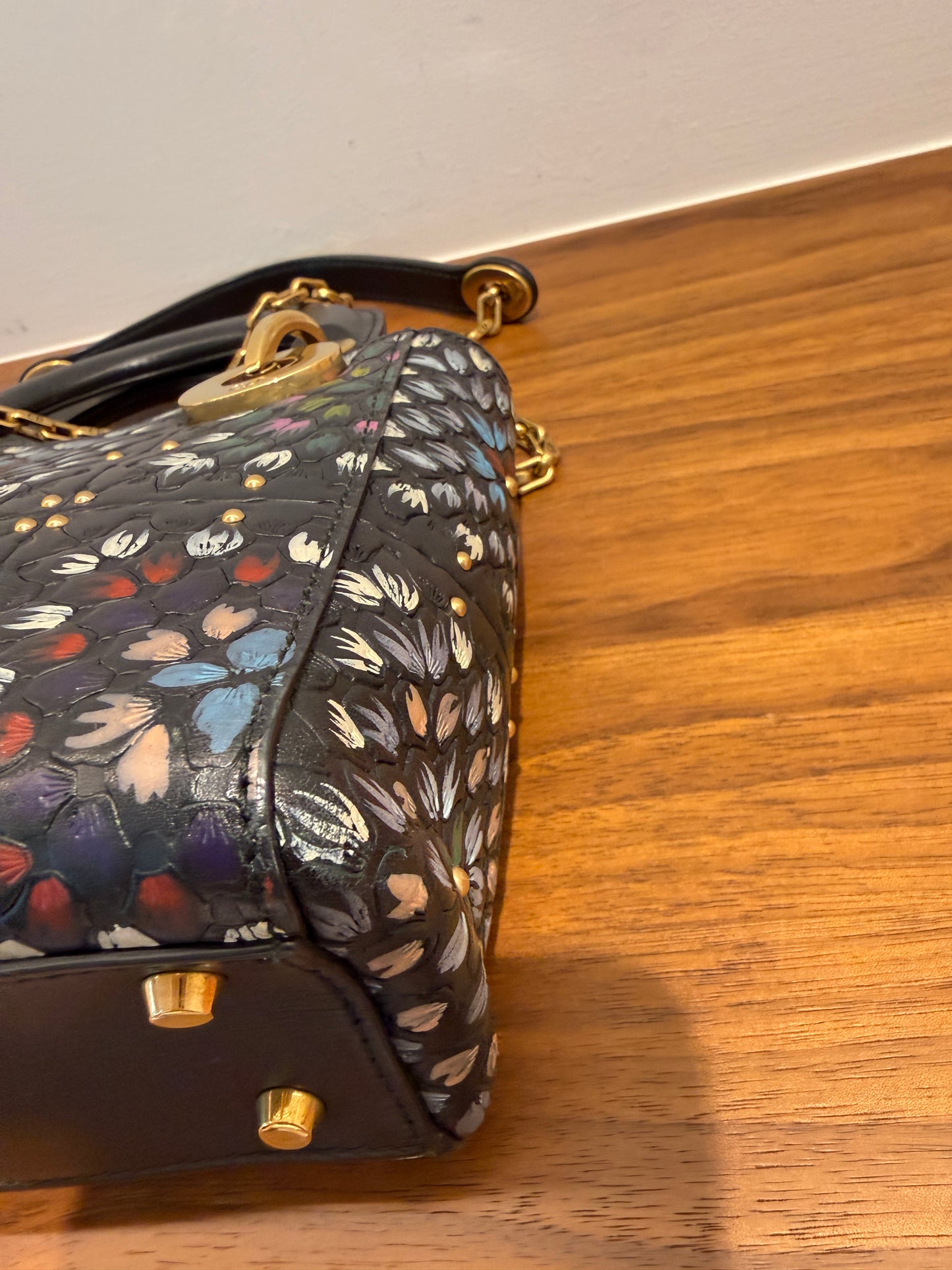 Dior Lady Dior Mini Leather Handbag Pre-Owned