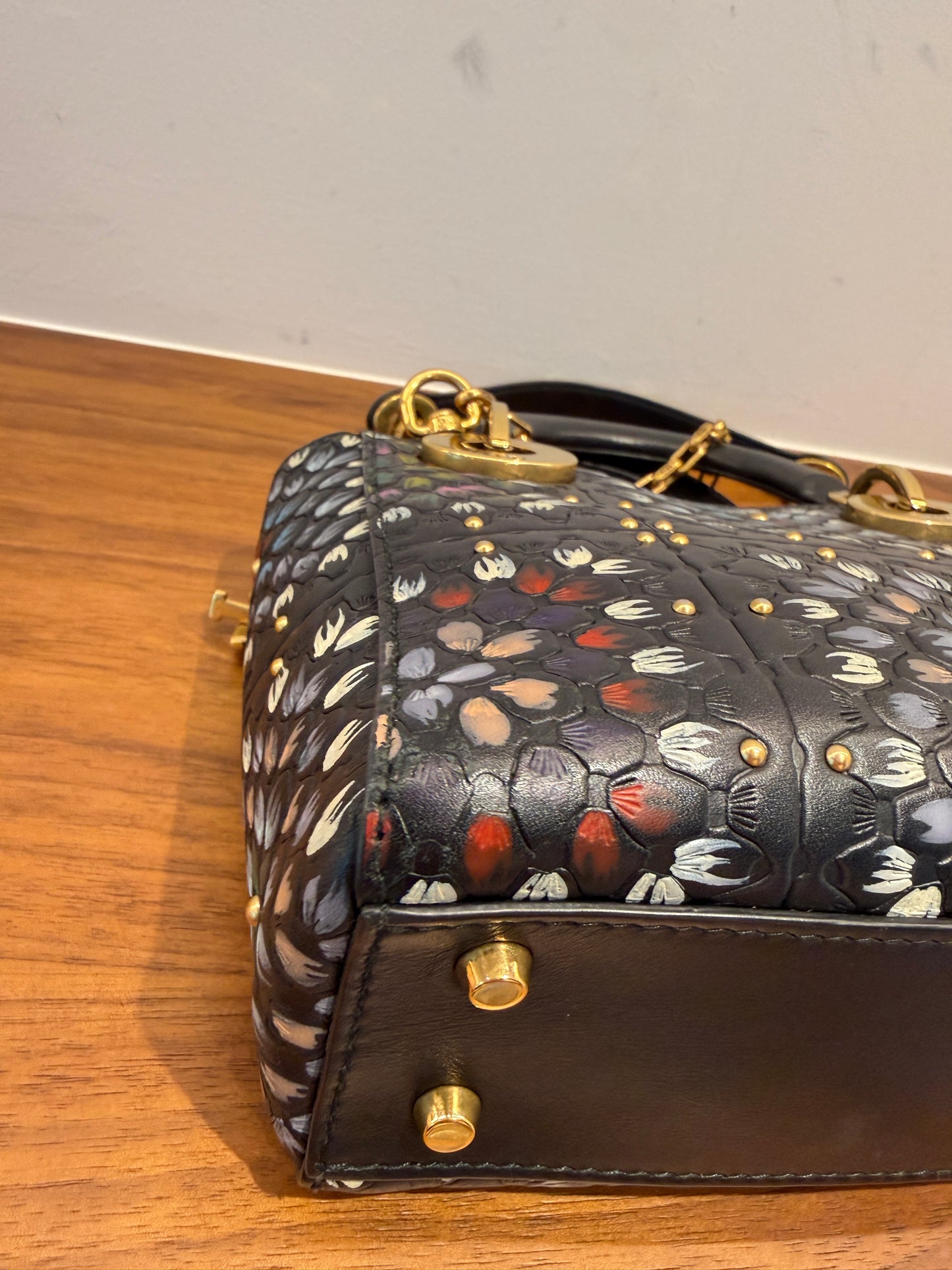 Dior Lady Dior Mini Leather Handbag Pre-Owned